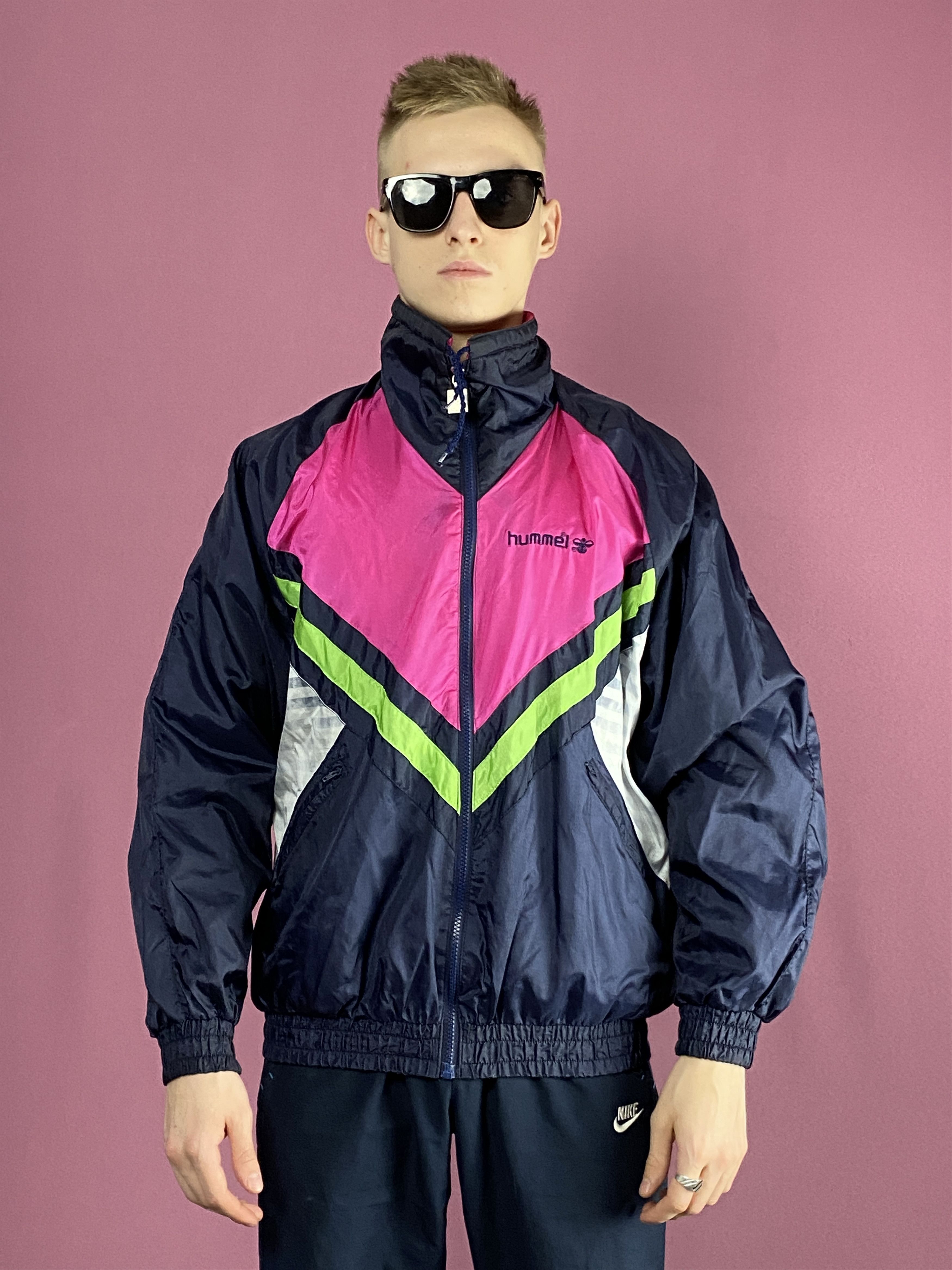 Hummel × Vintage 90s Hummel Vintage Men's Windbreaker Jacket - M Size US M / EU 48-50 / 2 - 1 Thumbnail