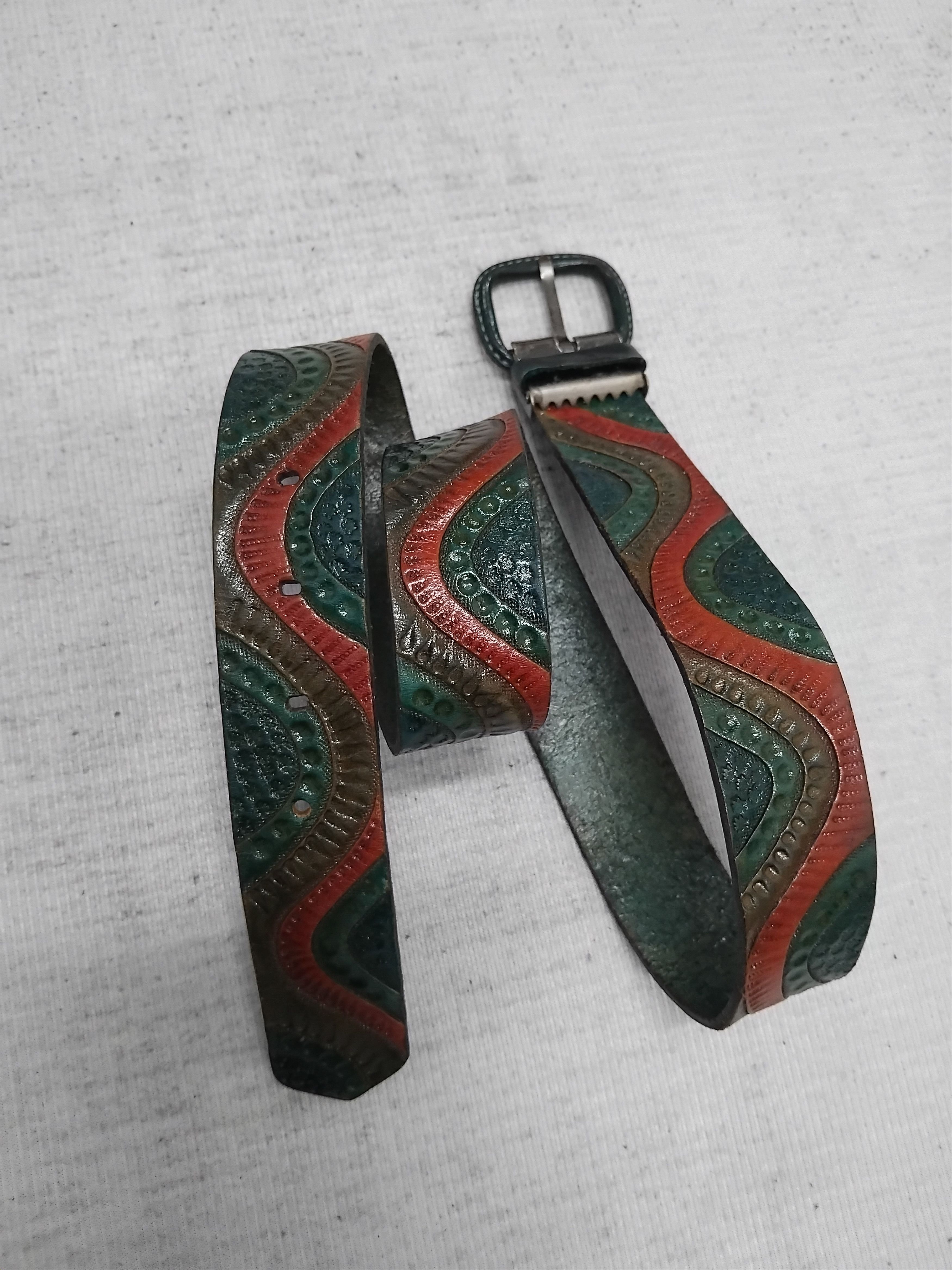 Japanese Brand 💥Unnamed joker colour punk rock style leather belt Size ONE SIZE - 11 Thumbnail