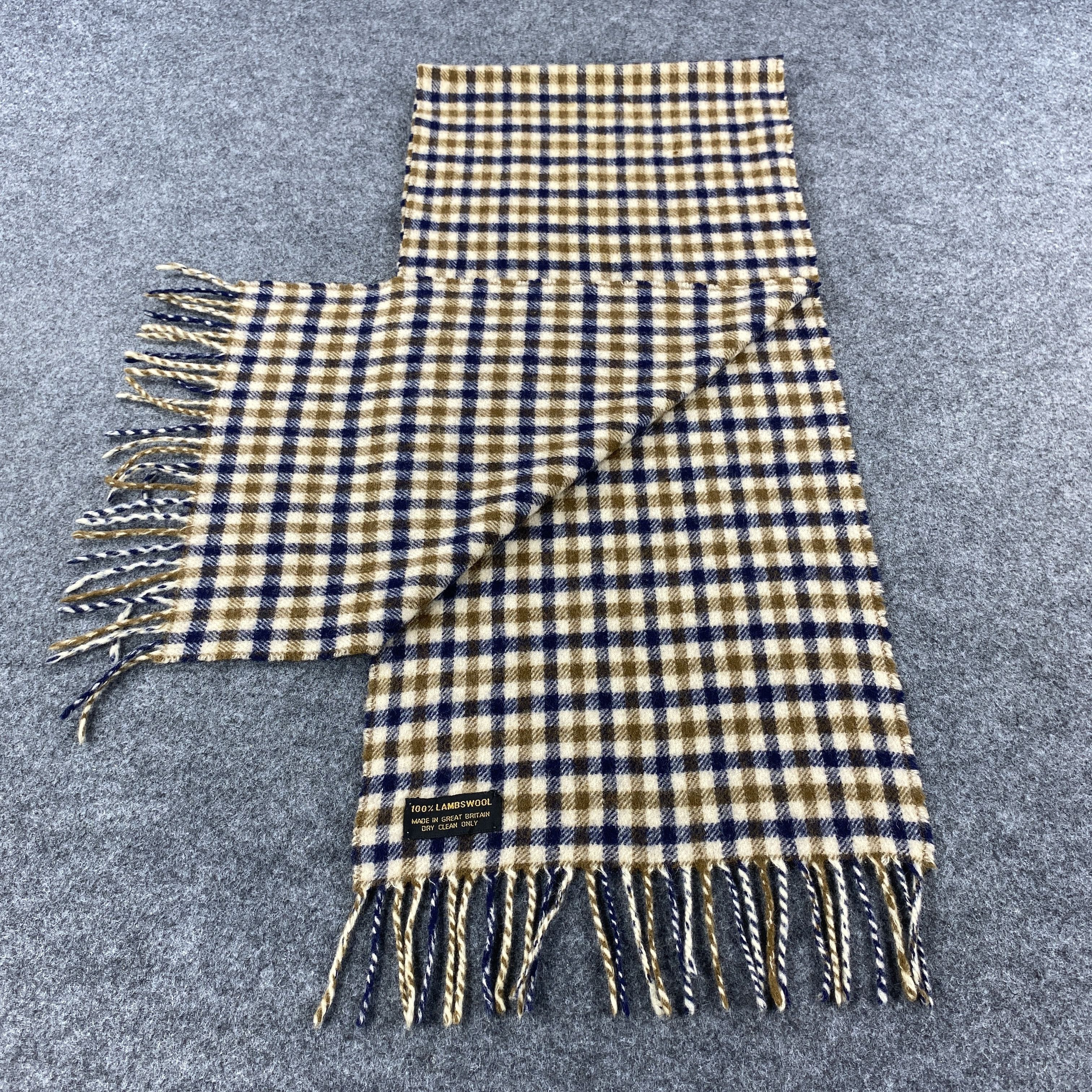 Aquascutum × Vintage GF10544 Aquascutum Scarf Neck Wear Muffler Nova Check Size ONE SIZE - 5 Thumbnail
