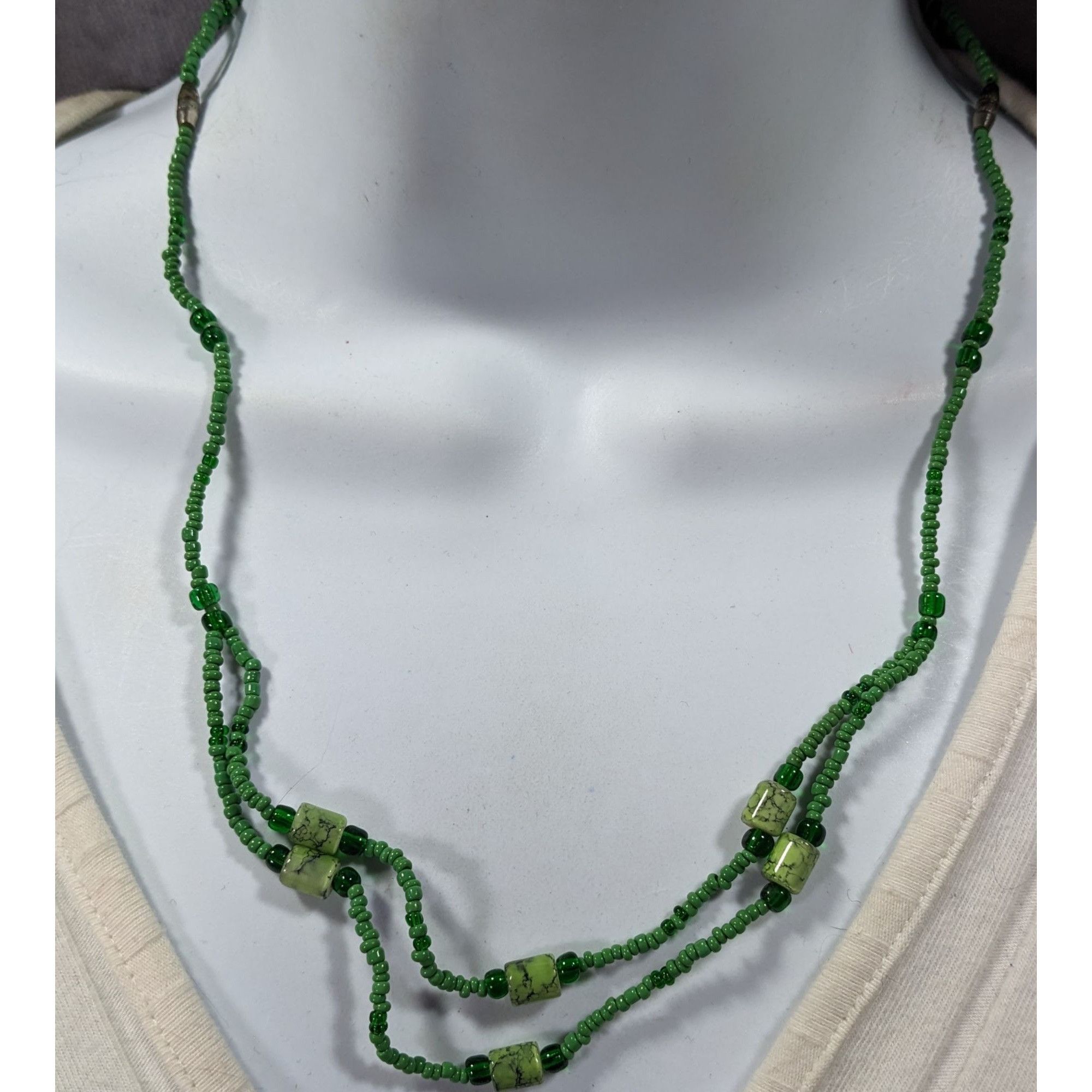 Other Abstract Green Glass And Stone Versatile Necklace Size ONE SIZE - 5 Thumbnail