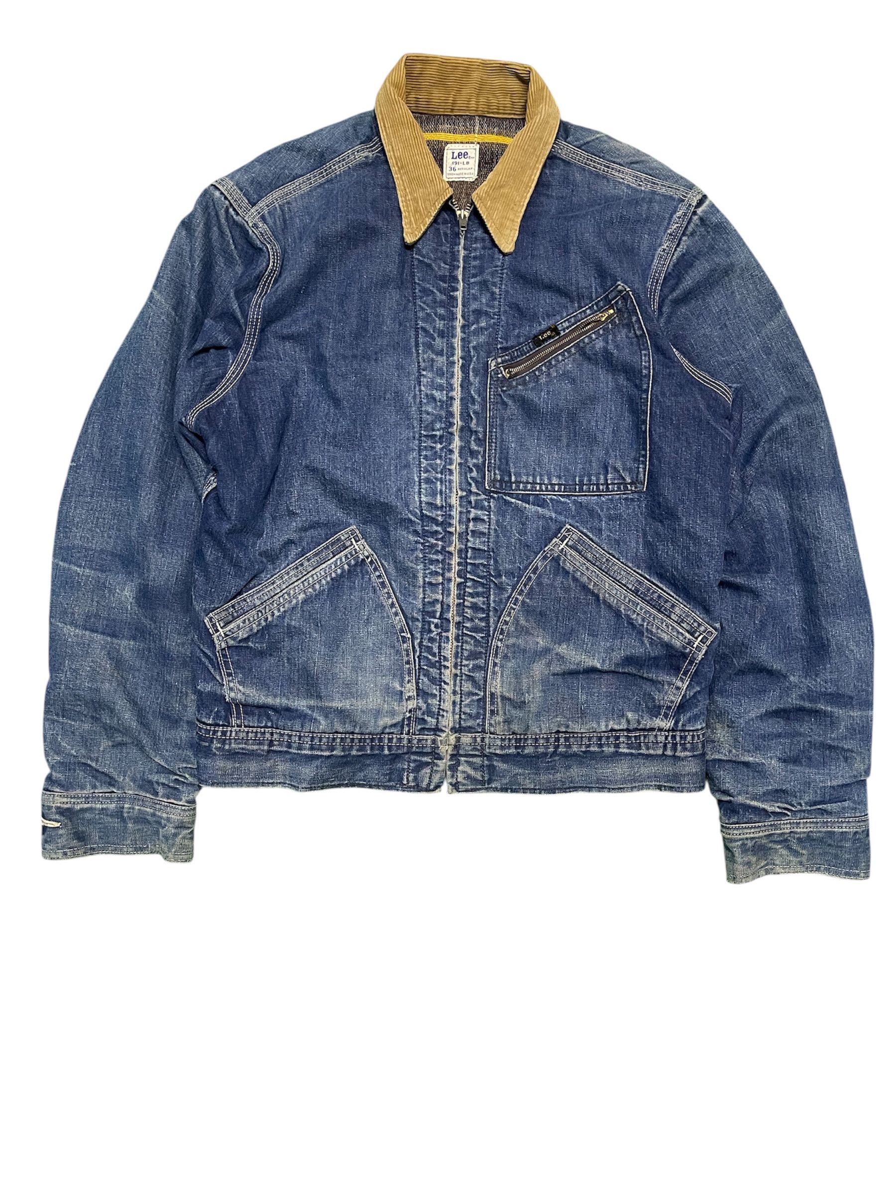 Lee Vintage Lee 191-LB Denim Chore Blanket Lined Jacket Size US M / EU 48-50 / 2 - 1 Thumbnail