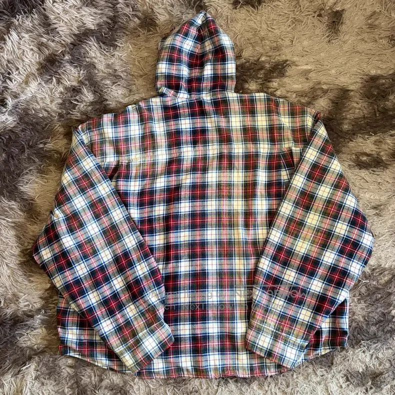 Balenciaga Balenciaga Ombre Fleece Checkered Flannel Hooded Cotton Ja Size US XXS / EU 40 - 2 Thumbnail