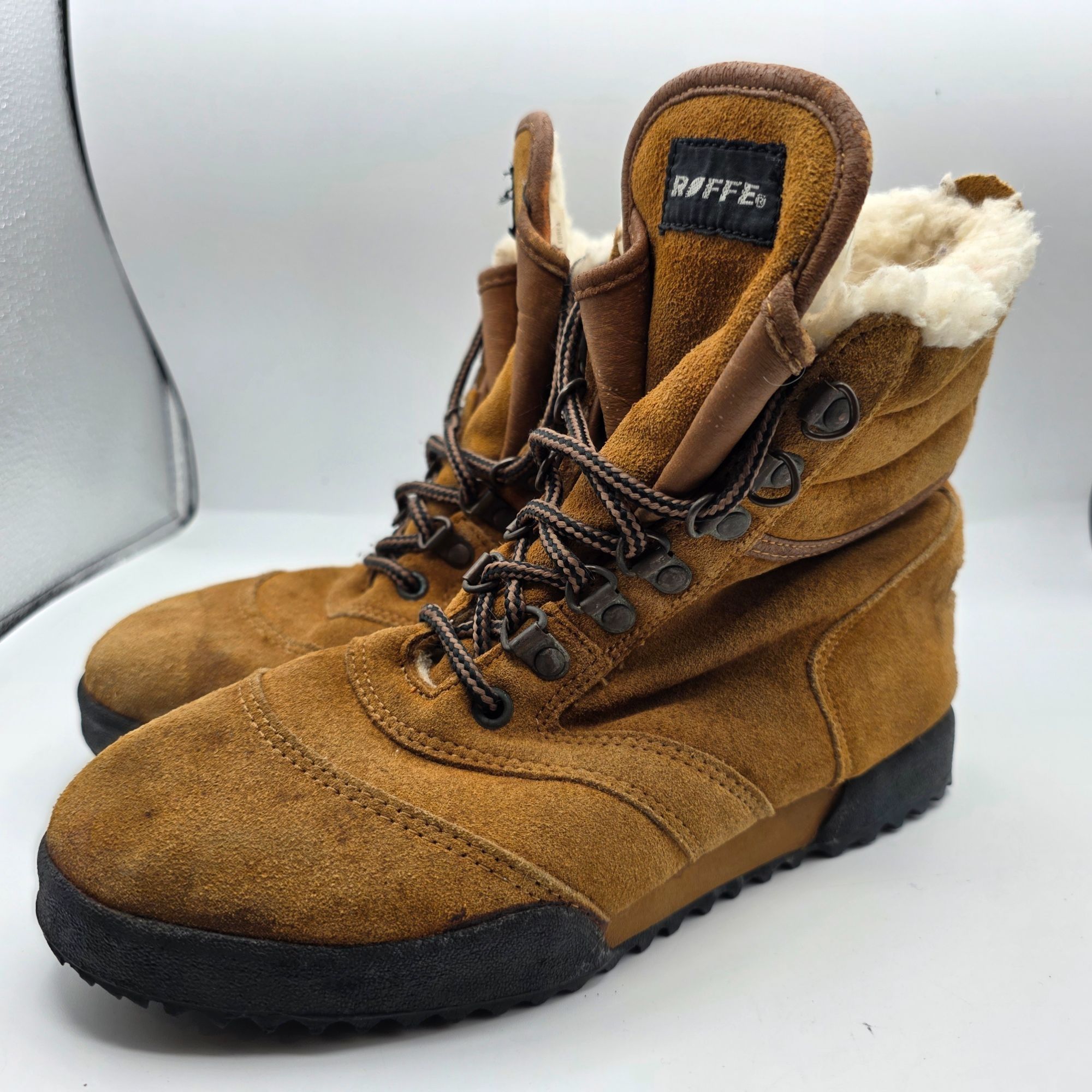 Other Roffe Shearling-Lined Womens Snow Boots Size 8 Brown Lace Up Size US 8 / IT 38 - 4 Thumbnail