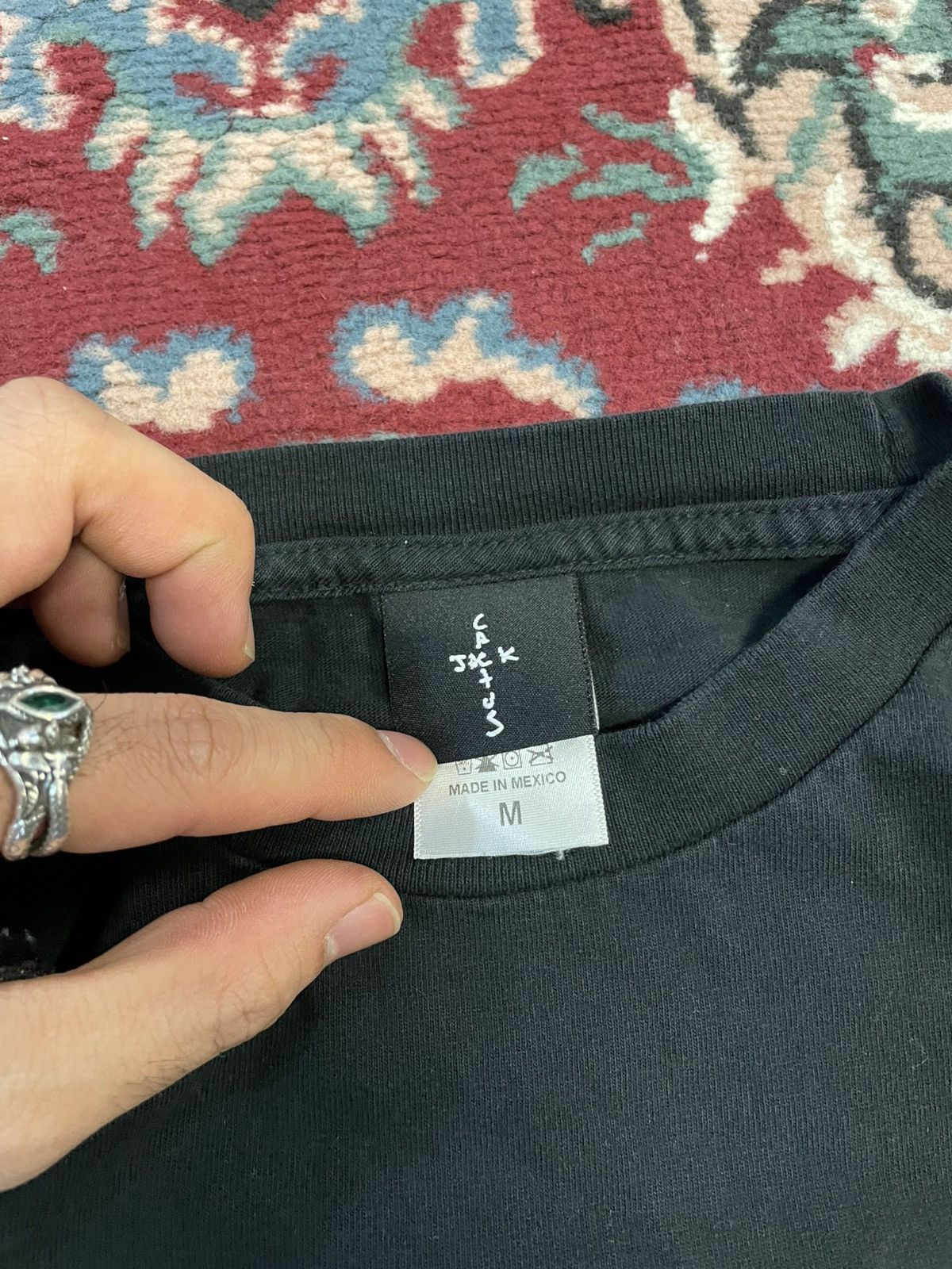 Travis Scott Travis Scott Cactus Jack Blackout Reality Tee Size US M / EU 48-50 / 2 - 4 Thumbnail