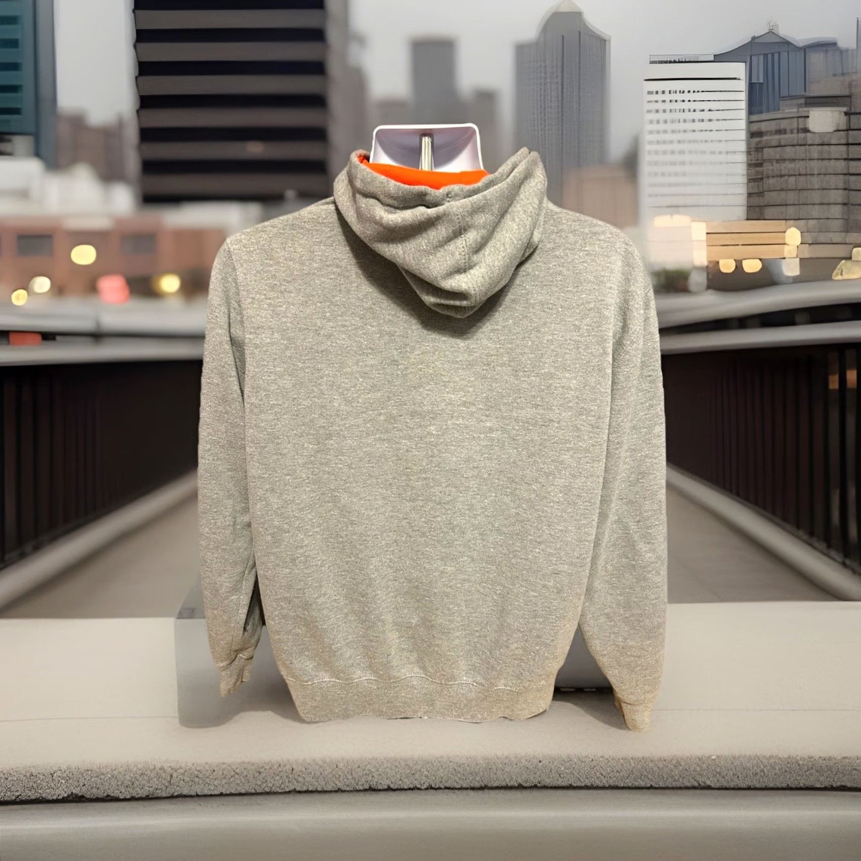Vintage VTG Clemson University Tigers Hoodie Adult Medium Gray Orange Stitched Front Size US M / EU 48-50 / 2 - 6 Thumbnail