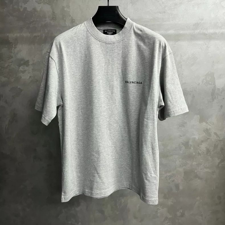 Balenciaga Balenciaga Grey Logo Printed Vintage Jersey Short Sleeve T Size US XS / EU 42 / 0 - 1 Thumbnail