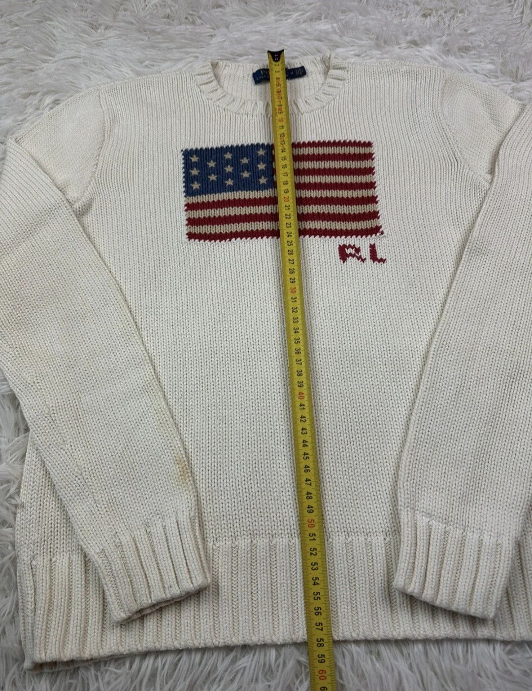 Ralph Lauren Flag Cotton Crewneck Sweater Size M / US 6-8 / IT 42-44 - 7 Thumbnail