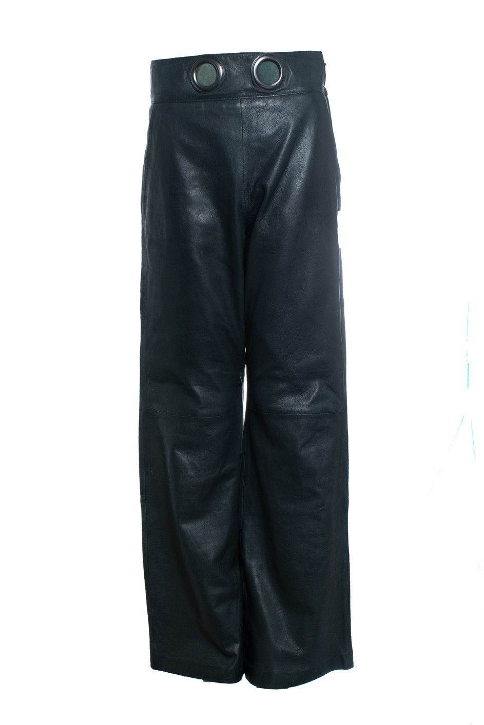 Other Ibana, green leather wide leg pants Size 27" / US 4 / IT 40 - 1 Thumbnail