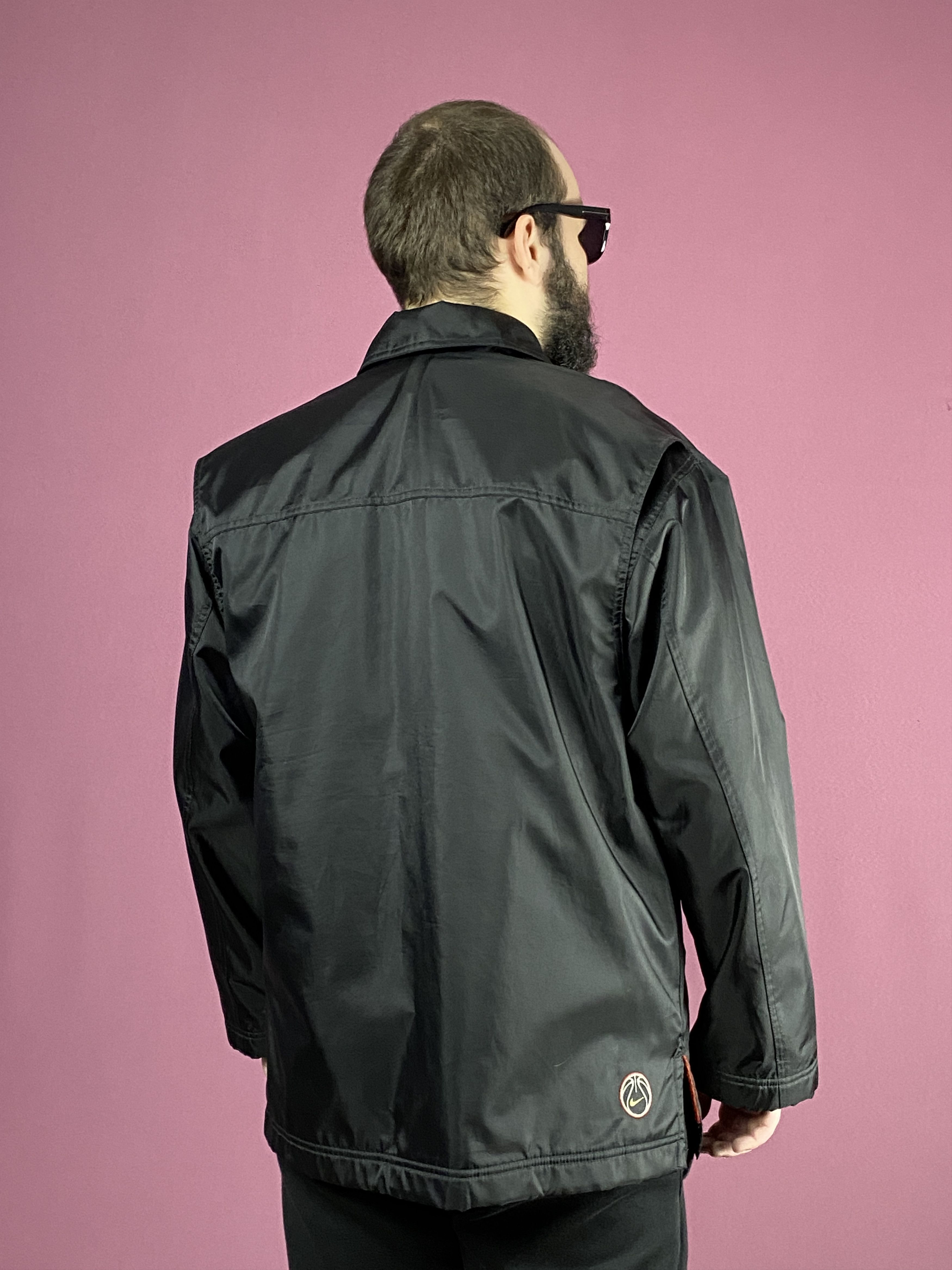 Nike × Vintage 90s Nike Basketball Vintage Men's Coach Jacket - S Size US S / EU 44-46 / 1 - 3 Thumbnail