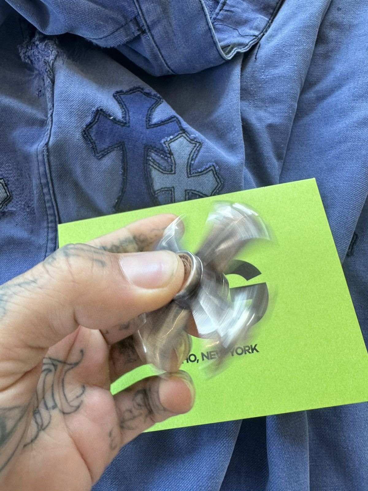 Chrome Hearts Chrome Hearts Cross Plus SOLID SILVER FIDGET SPINNER Size ONE SIZE - 7 Thumbnail