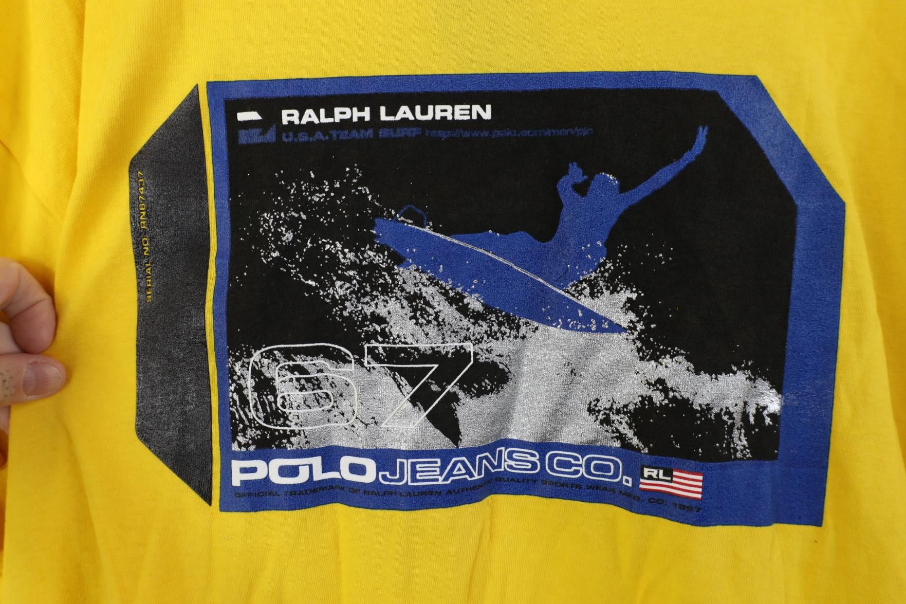 Polo Ralph Lauren Deadstock Vintage 90s Ralph Lauren Surf Short Sleeve T-Shirt Size US L / EU 52-54 / 3 - 10 Thumbnail