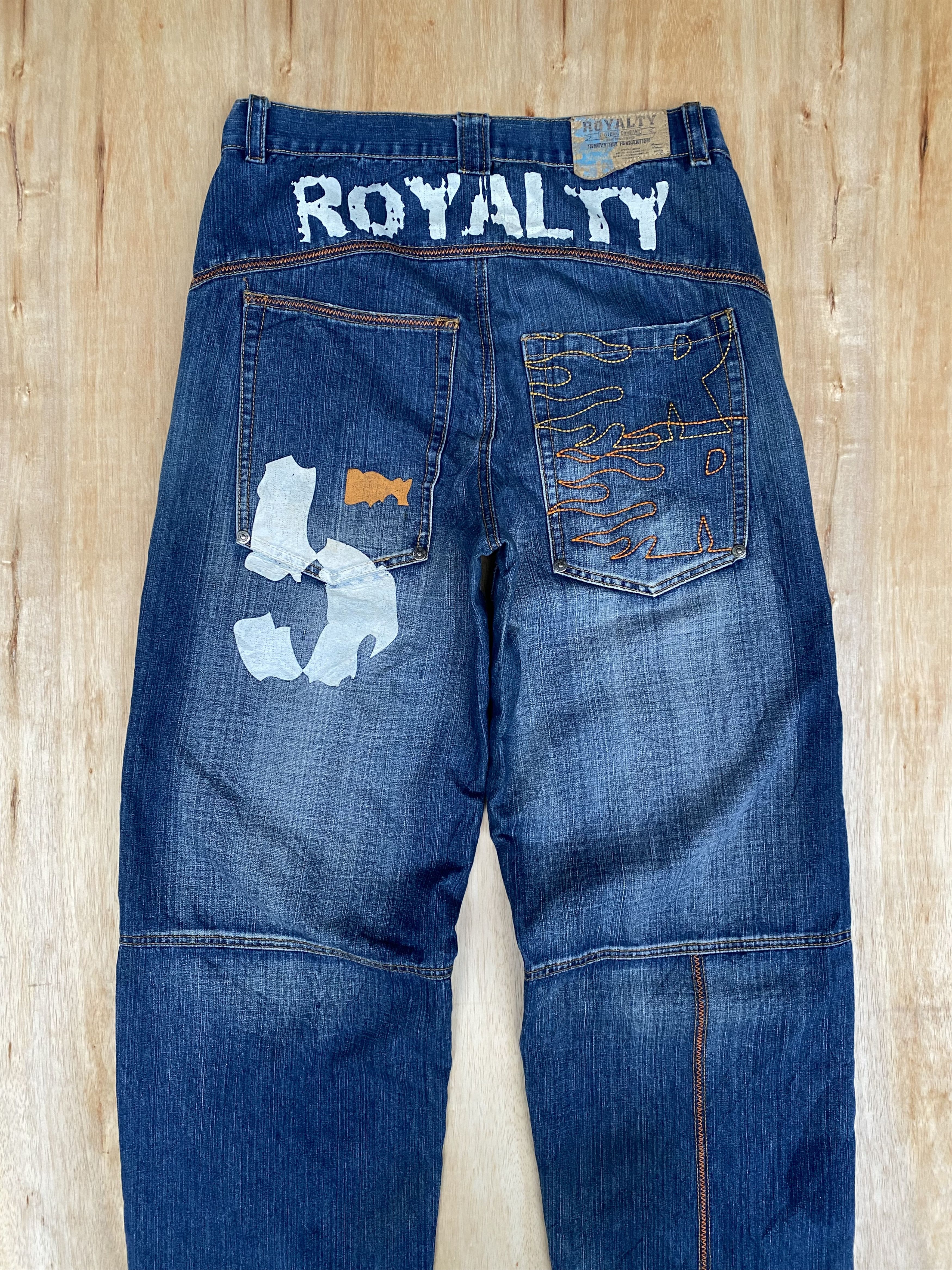 Fubu × JNCO Royalty No 5 Painted Baggy Wide Multipocket jean W33x33 Size US 33 - 9 Thumbnail