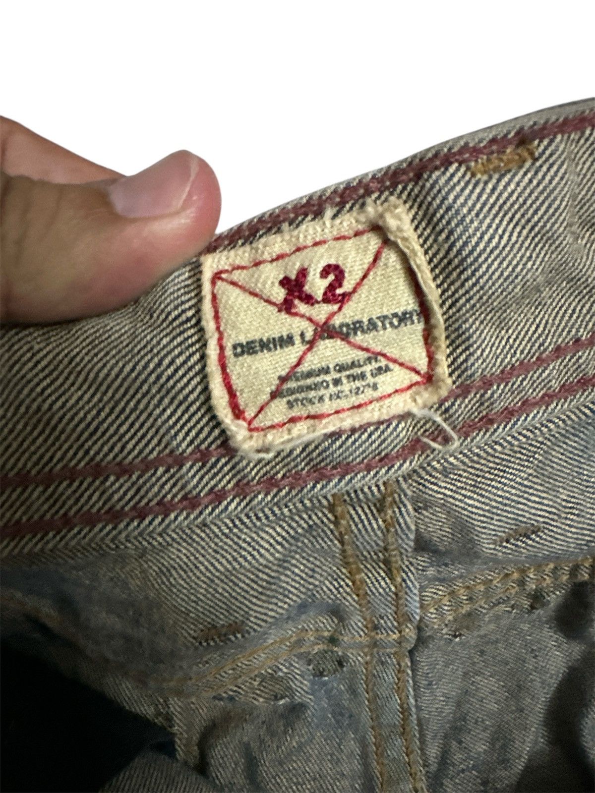 Rick Owens Distressed 2000s X2 Denim Studded Baggy Jeans Y2K Goa Lgb Size US 37 - 11 Thumbnail