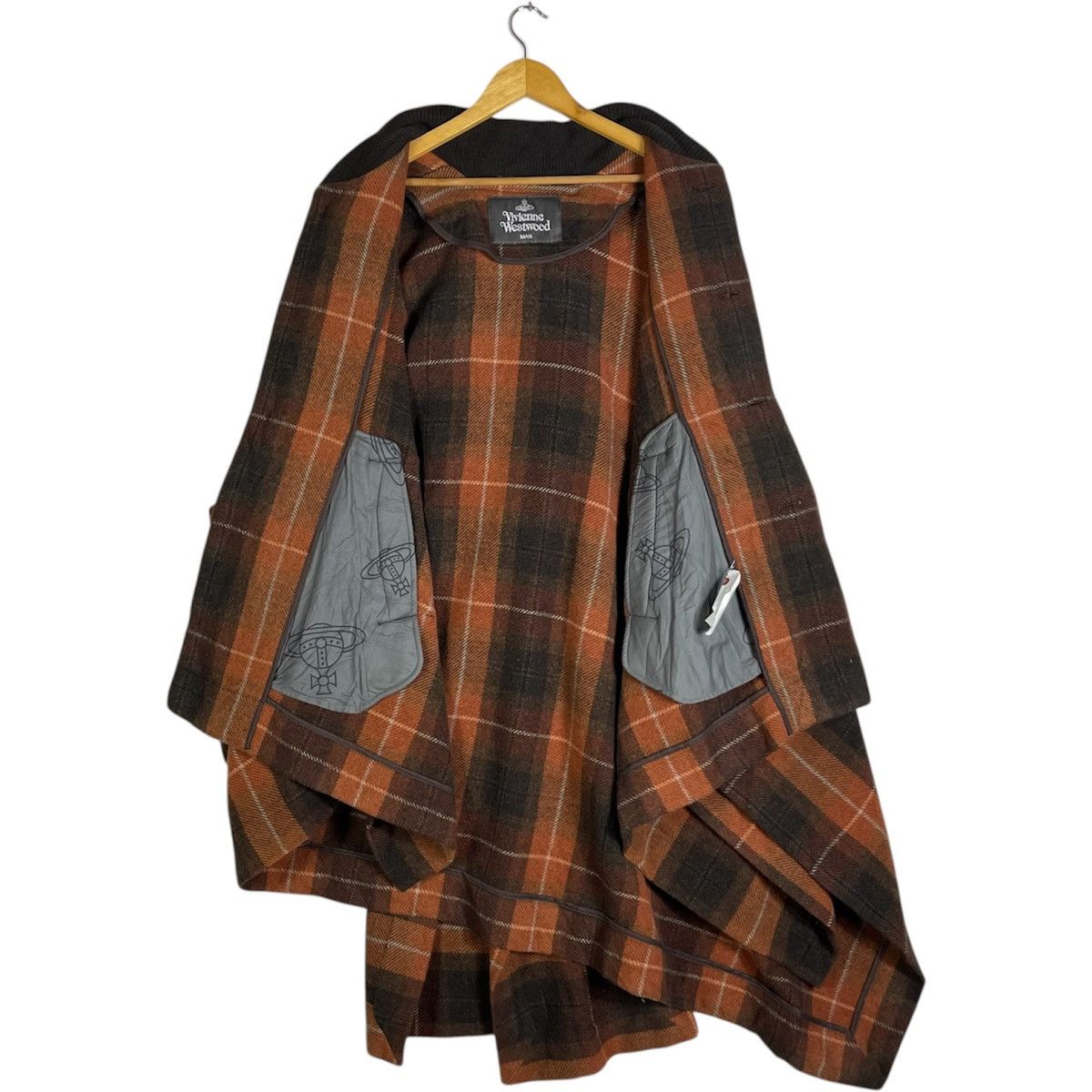 Vivienne Westwood Vivienne Westwood MAN Asymmetrical Plaid Blanket Cape Coat Size US M / EU 48-50 / 2 - 4 Thumbnail