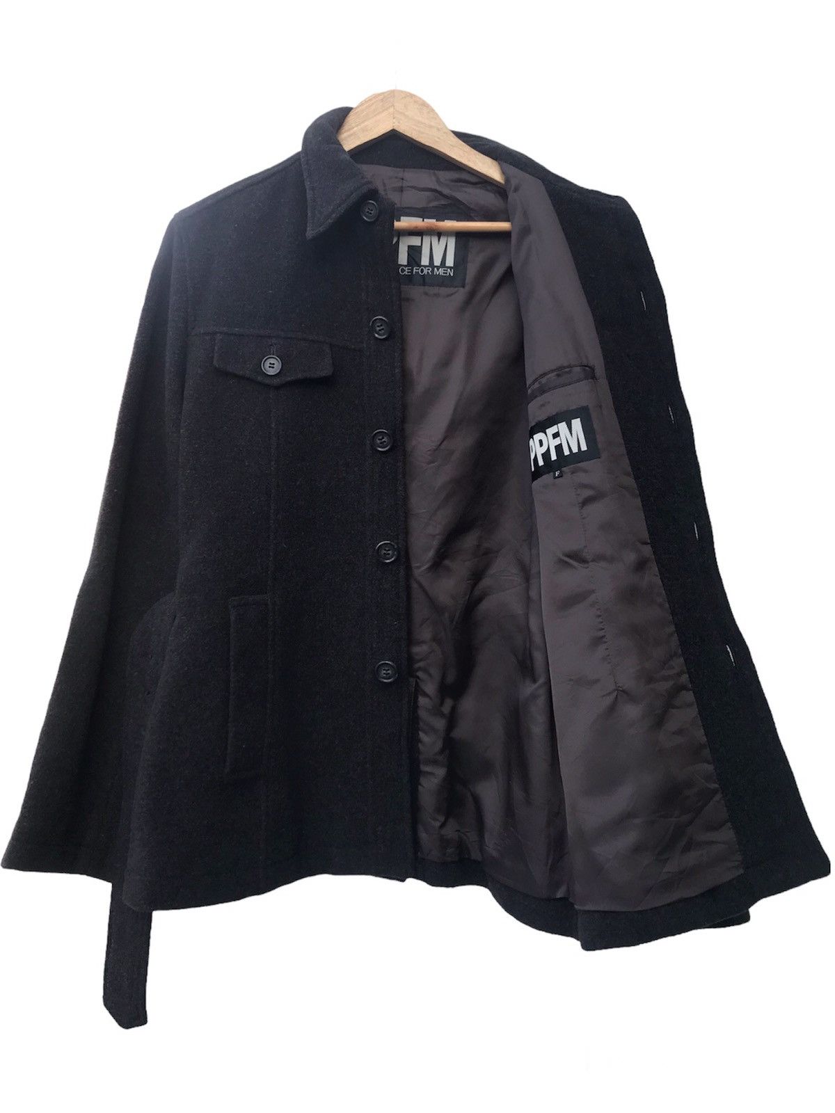 image of Beauty Beast x Ppfm Wool Blend Jacket in Dark Grey, Men's (Size Medium)