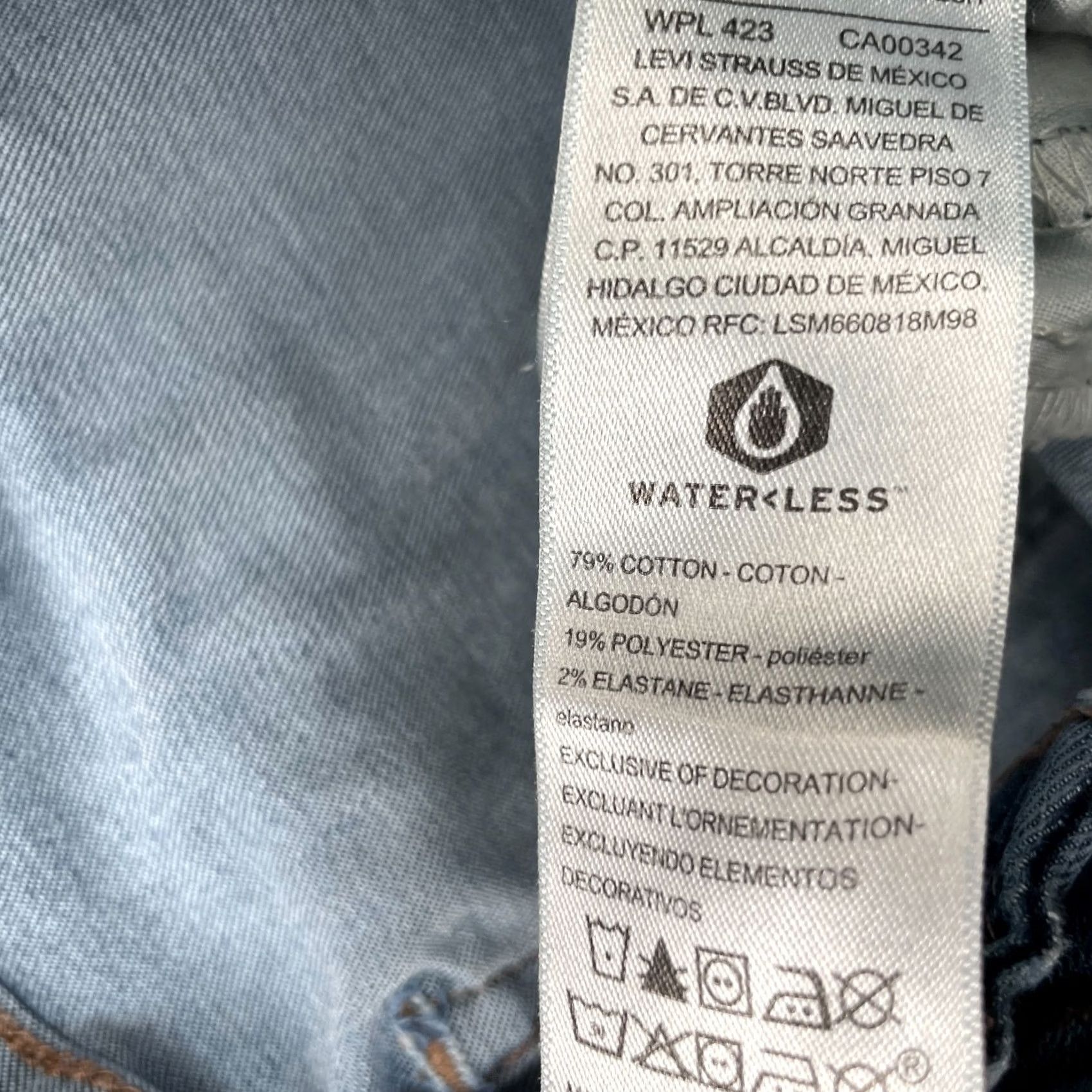 Levi's Levis Jeans Womens 18M Blue Denizen Straight Leg Denim Cotton Spandex High Rise 5-Pocket Design Size 40" / US 18 - 5 Thumbnail