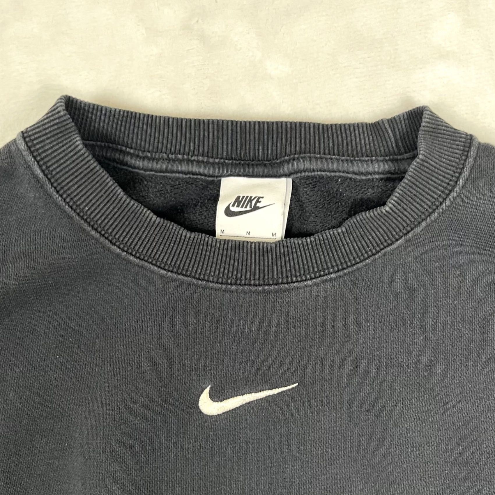 Nike Nike Center Swoosh Black Oversized Phoenix Fleece Crewneck Sweatshirt Medium Stained Size M / US 6-8 / IT 42-44 - 2 Thumbnail