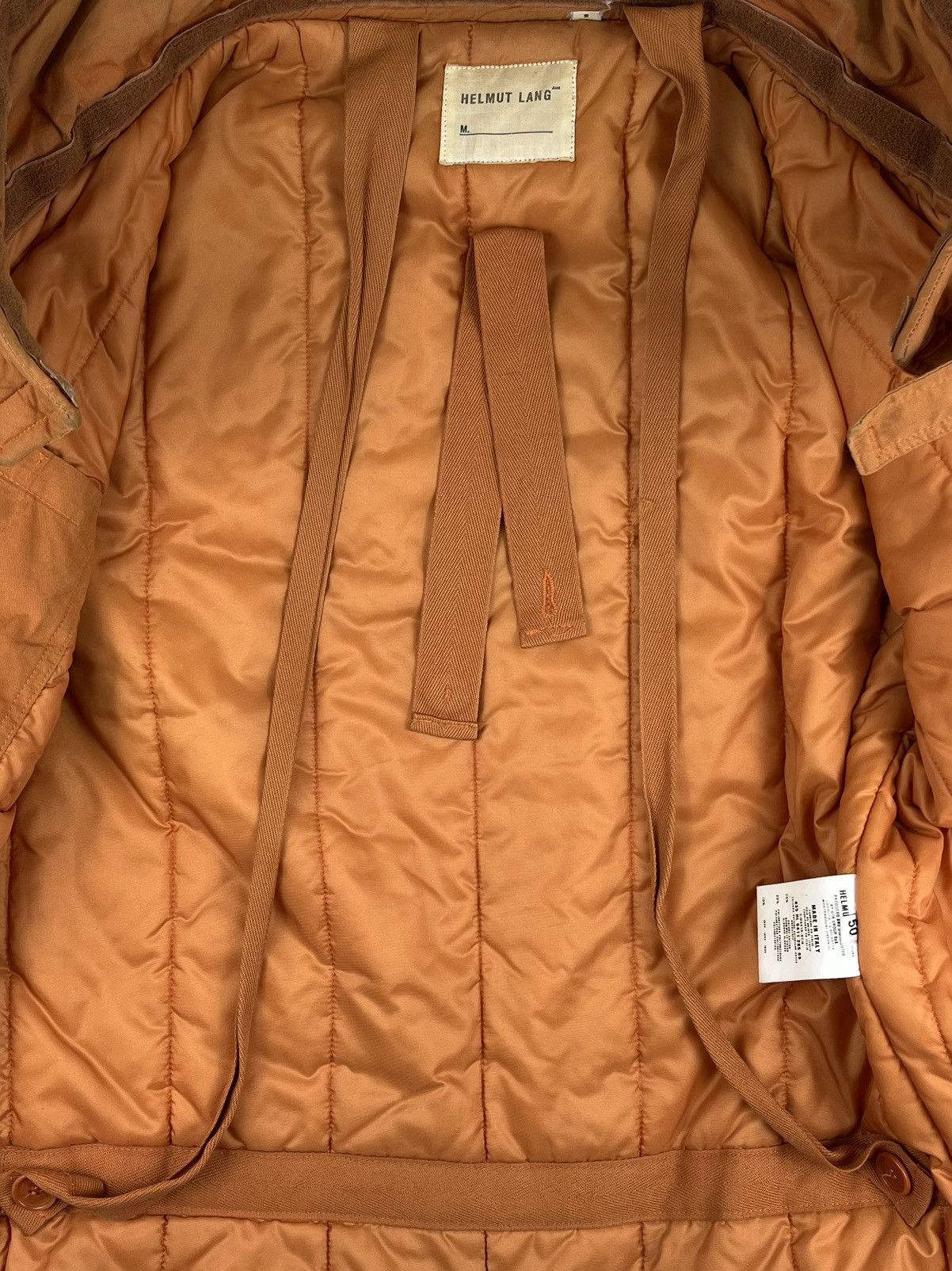 AW99 Helmut Lang Fur Astro Biker Jacket Runway Iron Orange