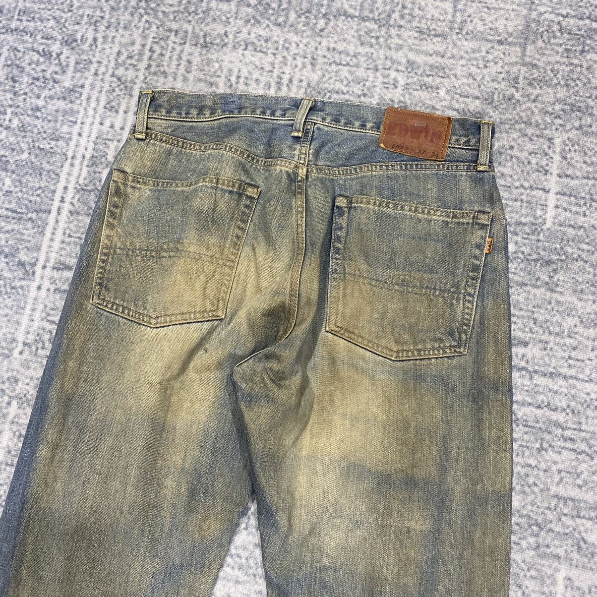 Edwin × Vintage Selvedge☠️ Edwin 505x Mudwash Jeans Dirty 90s 80s Distressed Size US 32 / EU 48 - 13 Thumbnail