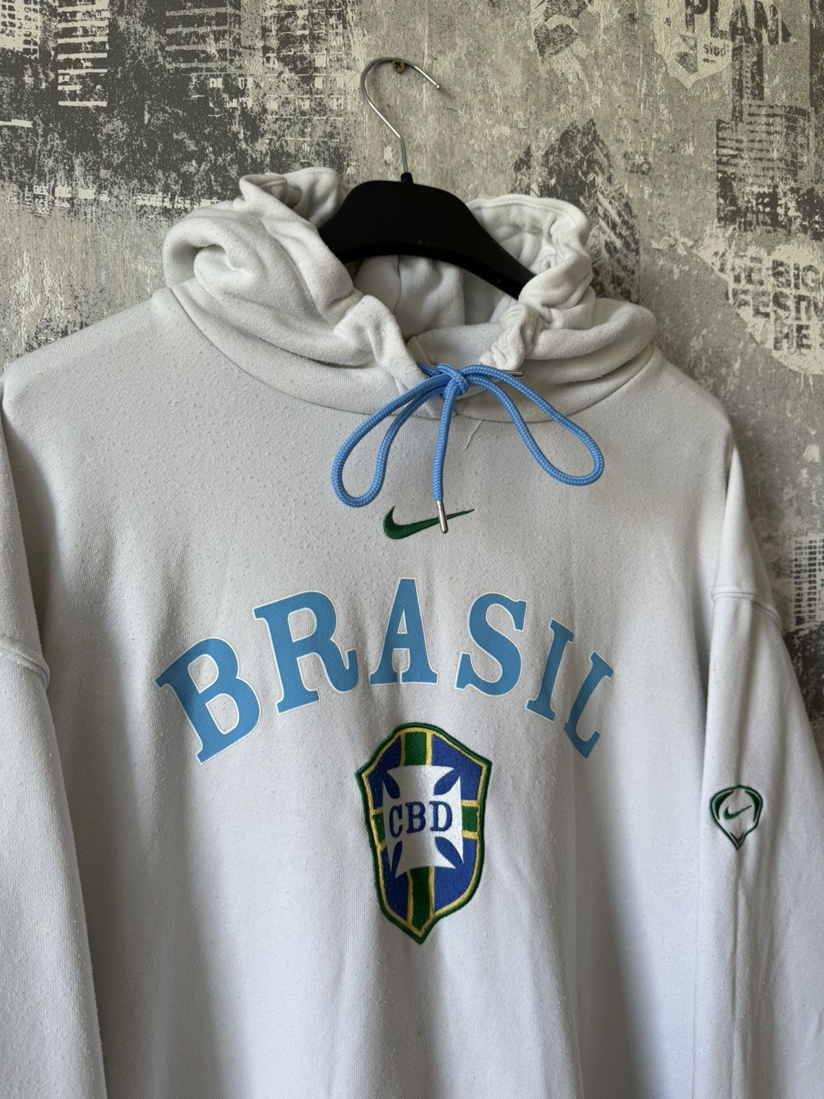 Nike Vintage Nike Center Swoosh Hoodie Size US XL / EU 56 / 4 - 2 Thumbnail