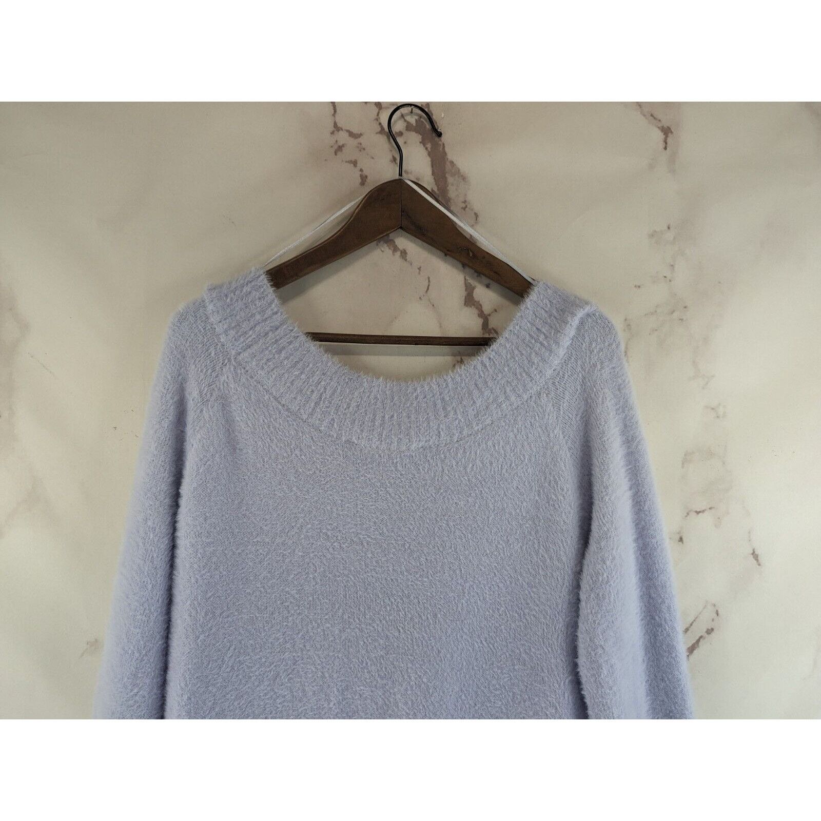 Boston Proper Boston Proper Sweater Womens Medium Purple Eyelash Slouchy Size M / US 6-8 / IT 42-44 - 6 Thumbnail