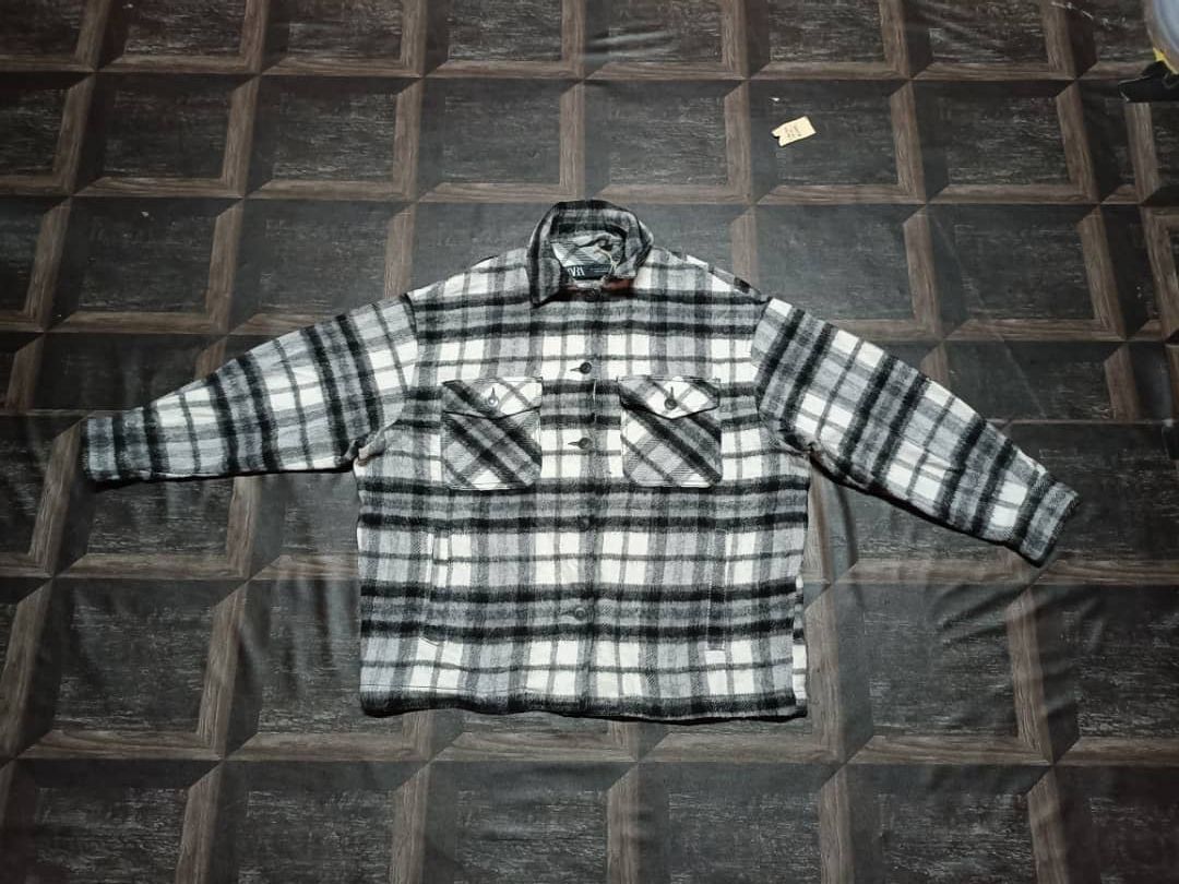 Flannel × Zara Zara Wool Flannel Style Button Jacket Size M / US 6-8 / IT 42-44 - 1 Thumbnail
