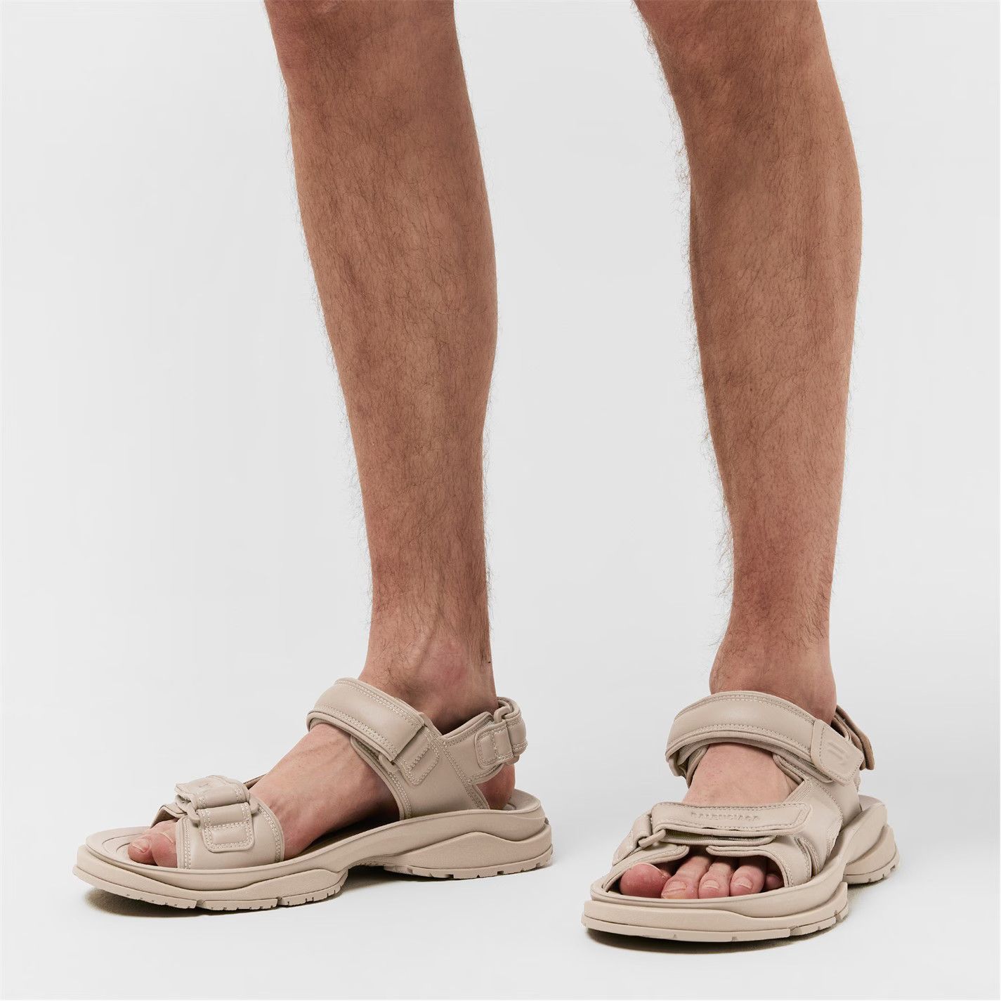Balenciaga o1g2r1mq0226 Flatform Sandals In Taupe Size US 7.5 / EU 40-41 - 3 Thumbnail