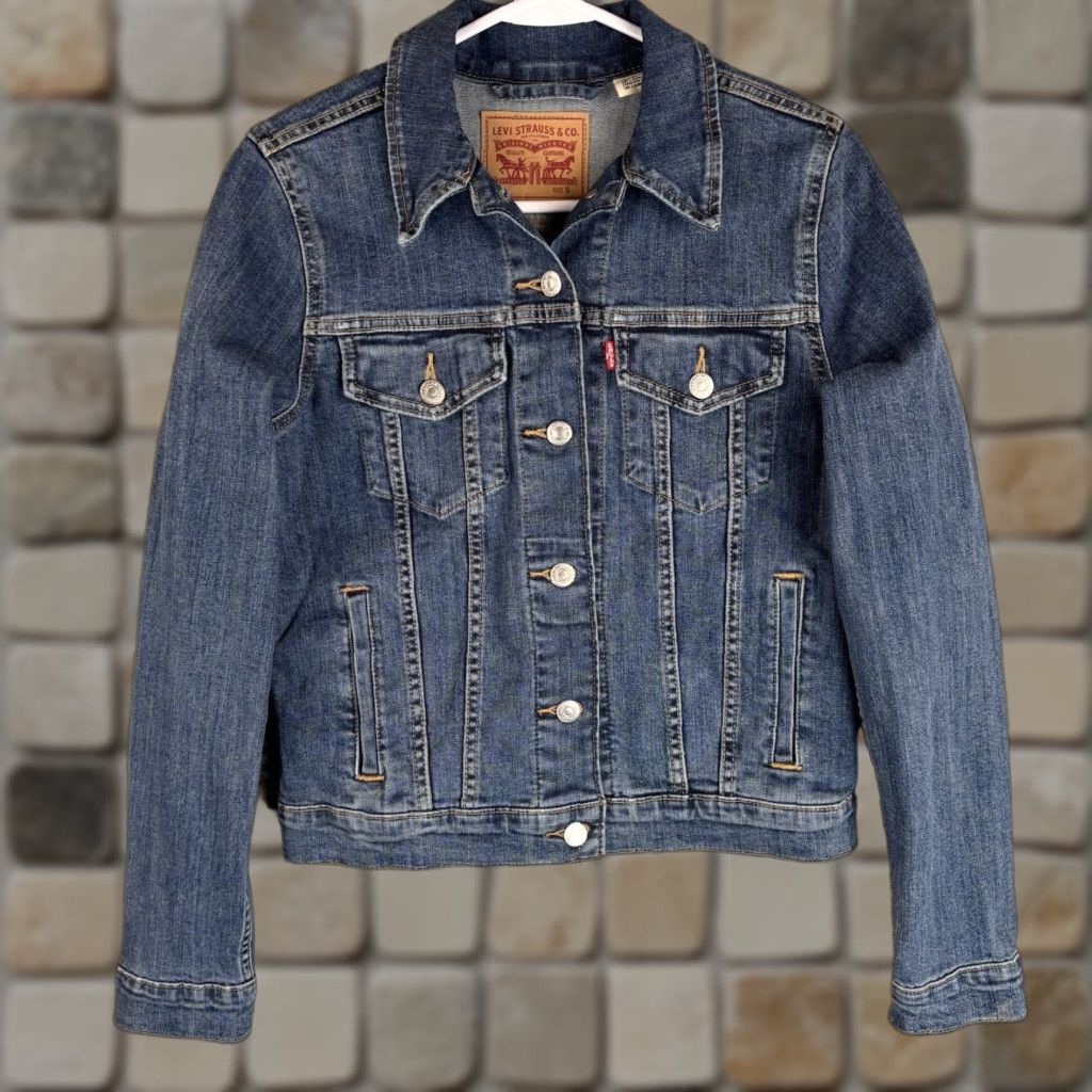 Levi's Levi's Denim Trucker Jacket Blue Small Regular Fit Women Pockets Classic V2K Size 28" / US 6 / IT 42 - 1 Thumbnail
