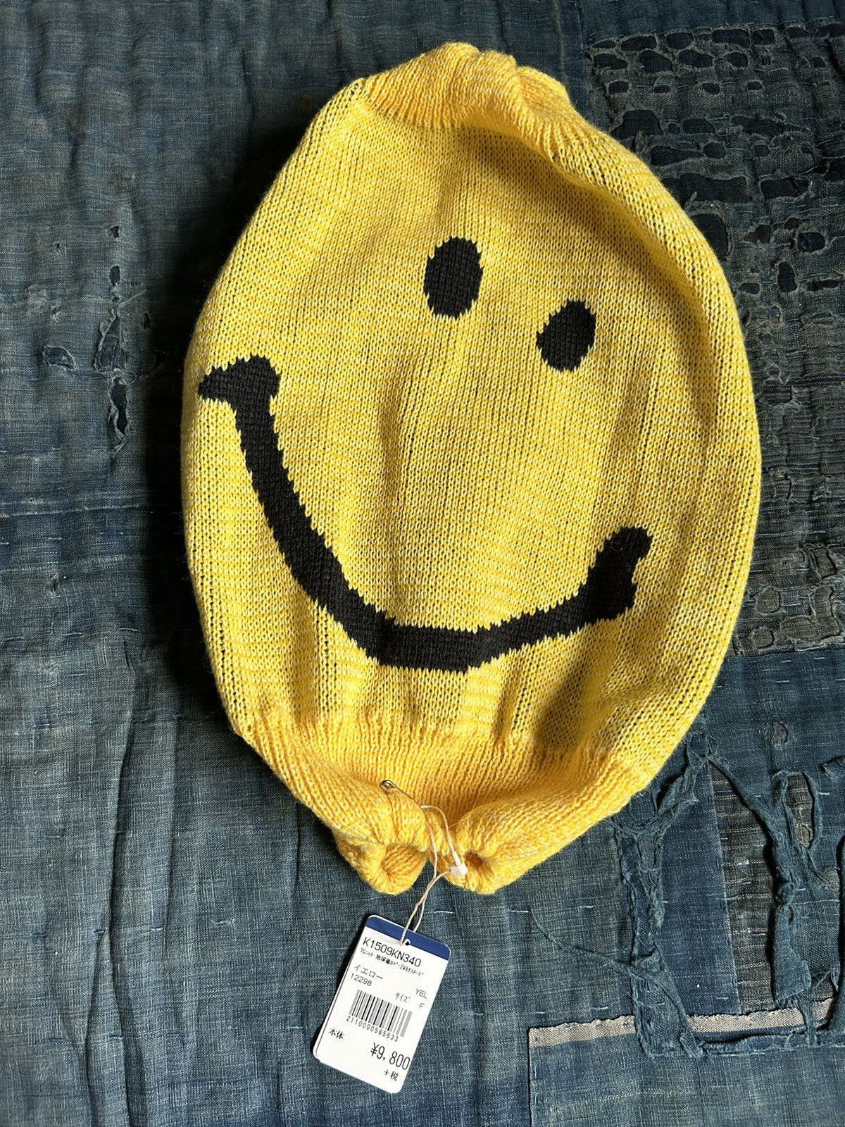 Kapital × Kapital Kountry Kapital smiley beanie hat glove cover Size ONE SIZE - 2 Thumbnail