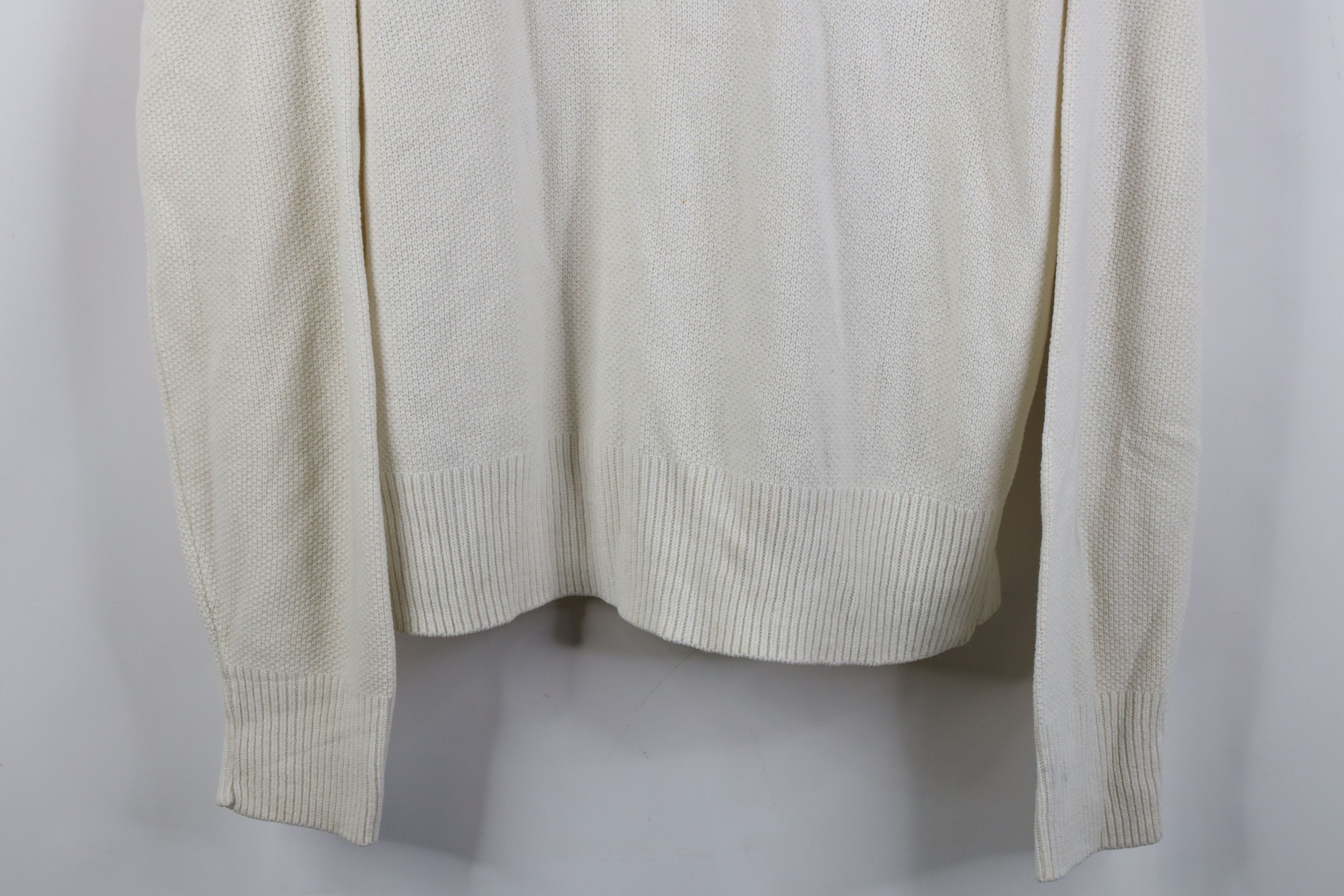 Pierre Cardin Vintage 70s 80s Pierre Cardin Knit V-Neck Sweater Cream USA Size US L / EU 52-54 / 3 - 3 Thumbnail