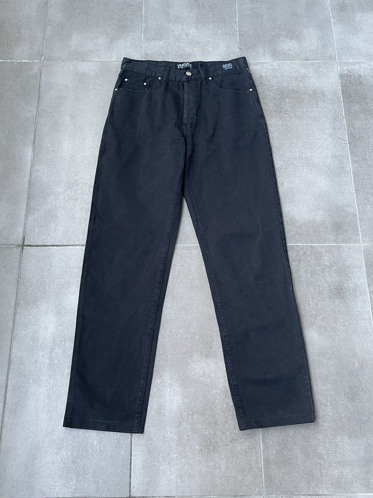 Versace Versace Jeans Couture High Rise Corduroy Black Denim Pants Size US 32 / EU 48 - 3 Thumbnail