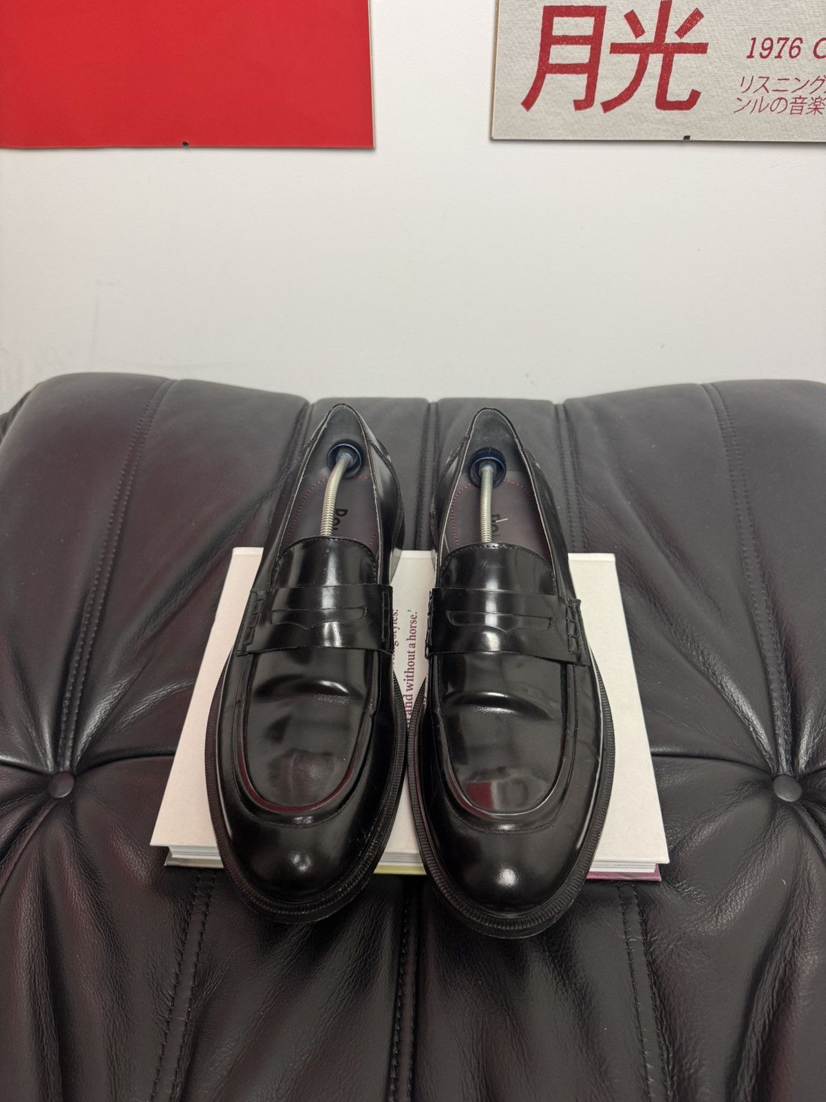 Pollini Black High Quality Leather Loafers Vintage Y2k Italy Hype Size US 9.5 / EU 42-43 - 2 Thumbnail