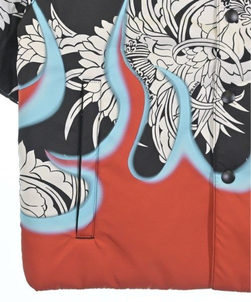 Prada Prada oversized floral red flame nylon puffer shirt jacket Size US S / EU 44-46 / 1 - 6 Thumbnail