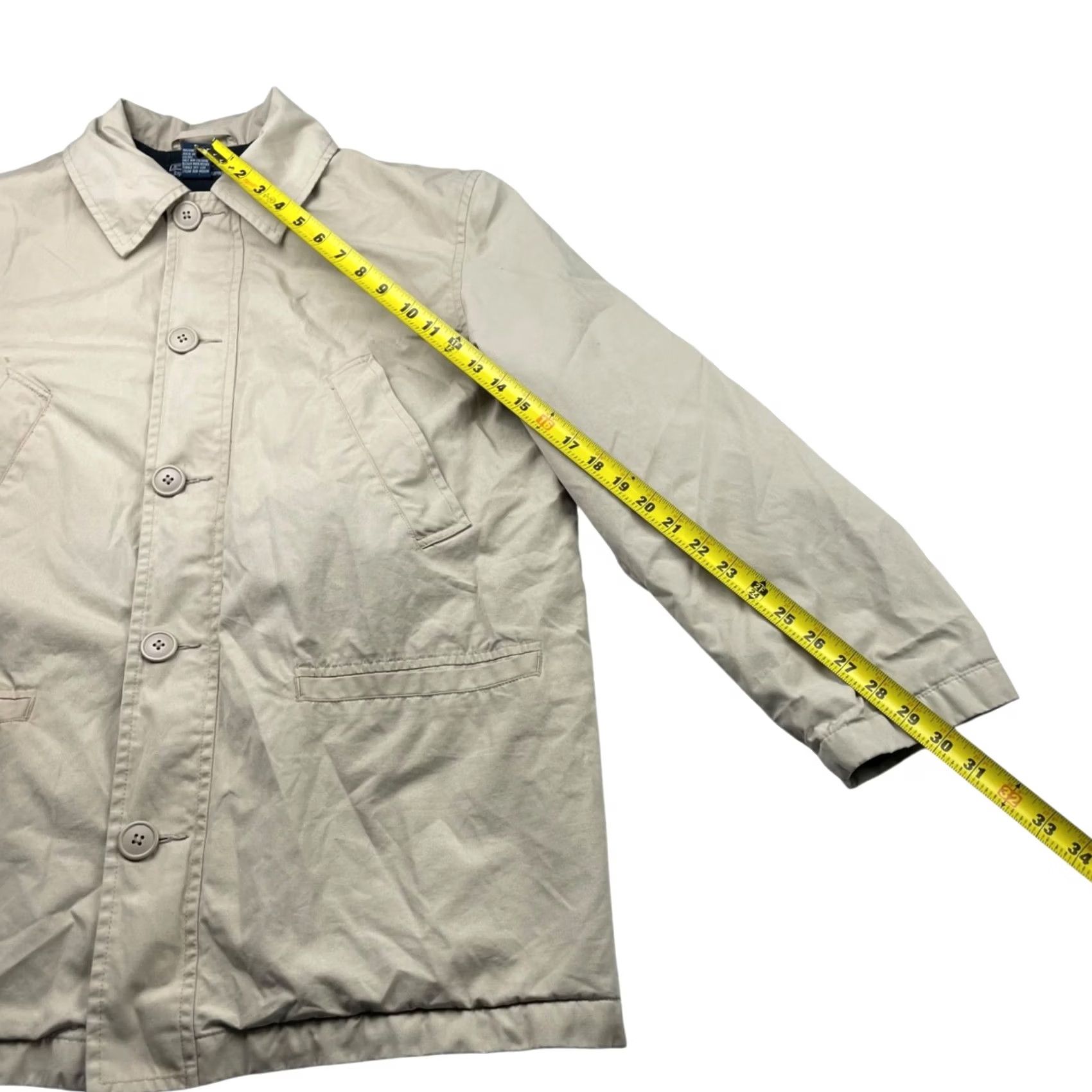 Polo Ralph Lauren VTG Polo Ralph Lauren Coat Shirt Mens M Khaki/Tan Fleece Lined Full Zip Insulated Cotton Size US M / EU 48-50 / 2 - 7 Thumbnail