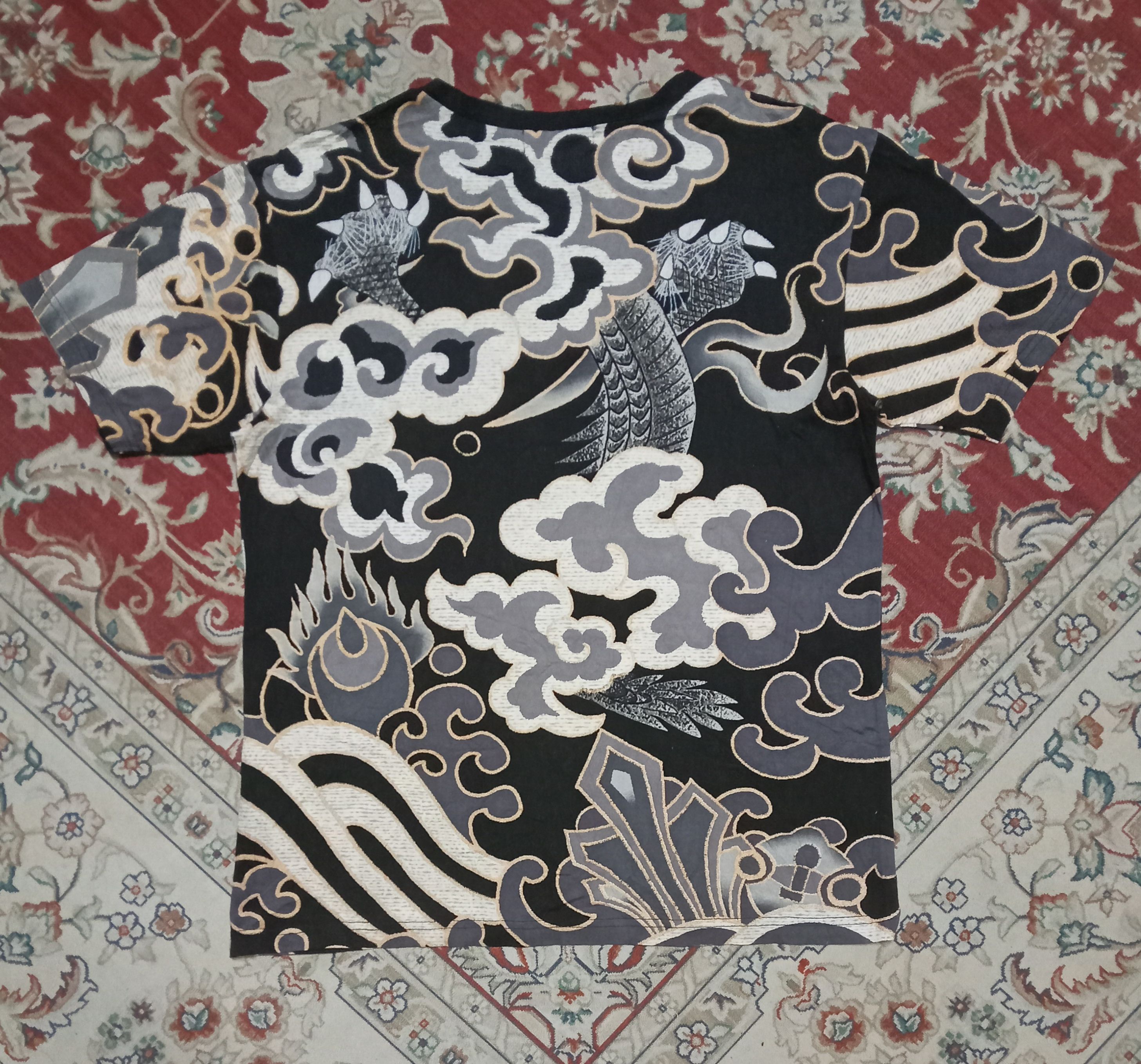 Japanese Brand Pagong Kyoto Full Print Dragon Motive Rare T Shirt Size US M / EU 48-50 / 2 - 2 Thumbnail