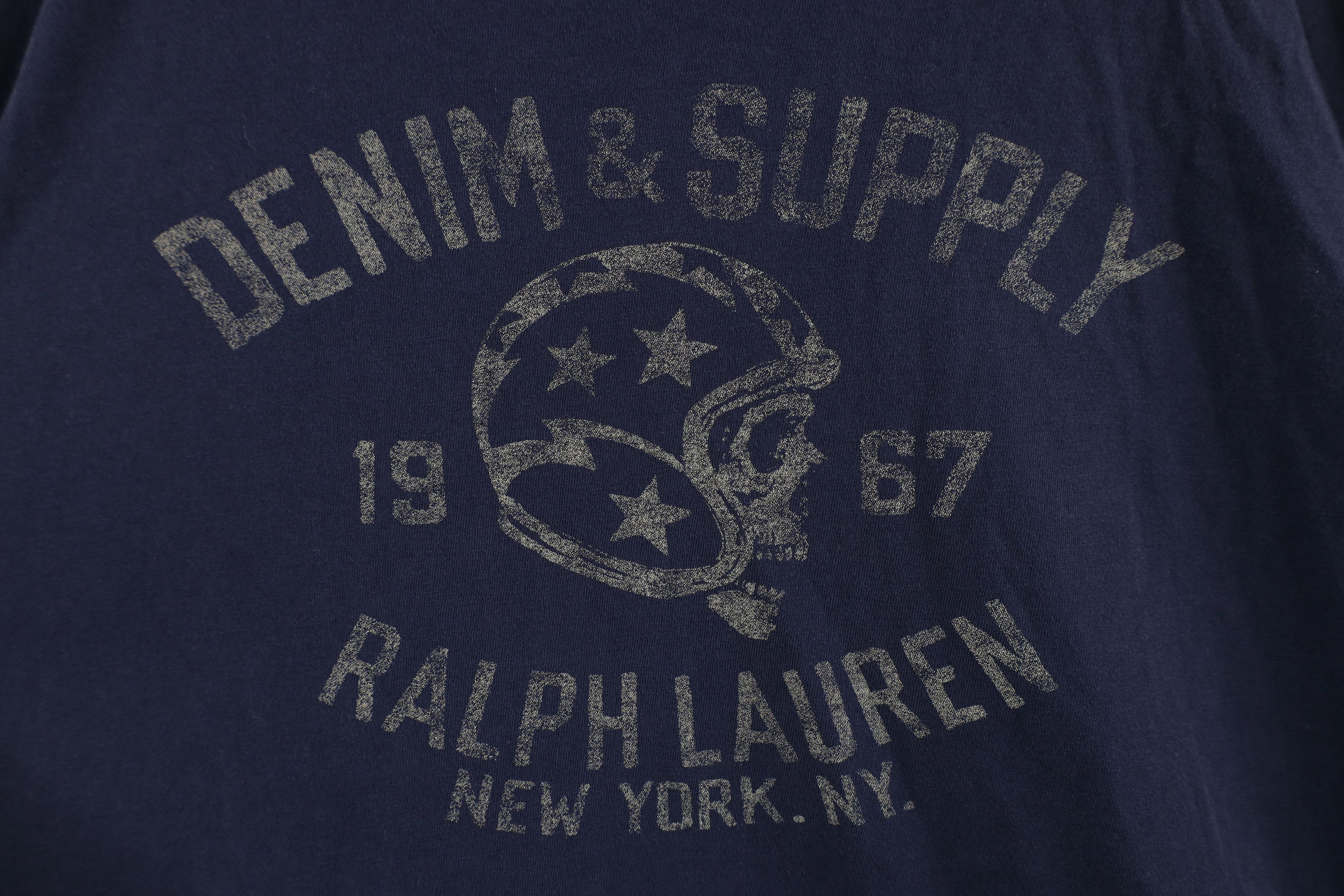 Ralph Lauren × Vintage Vintage Ralph Lauren Denim Supply Motorcycle Skull T-Shirt Size US L / EU 52-54 / 3 - 4 Thumbnail