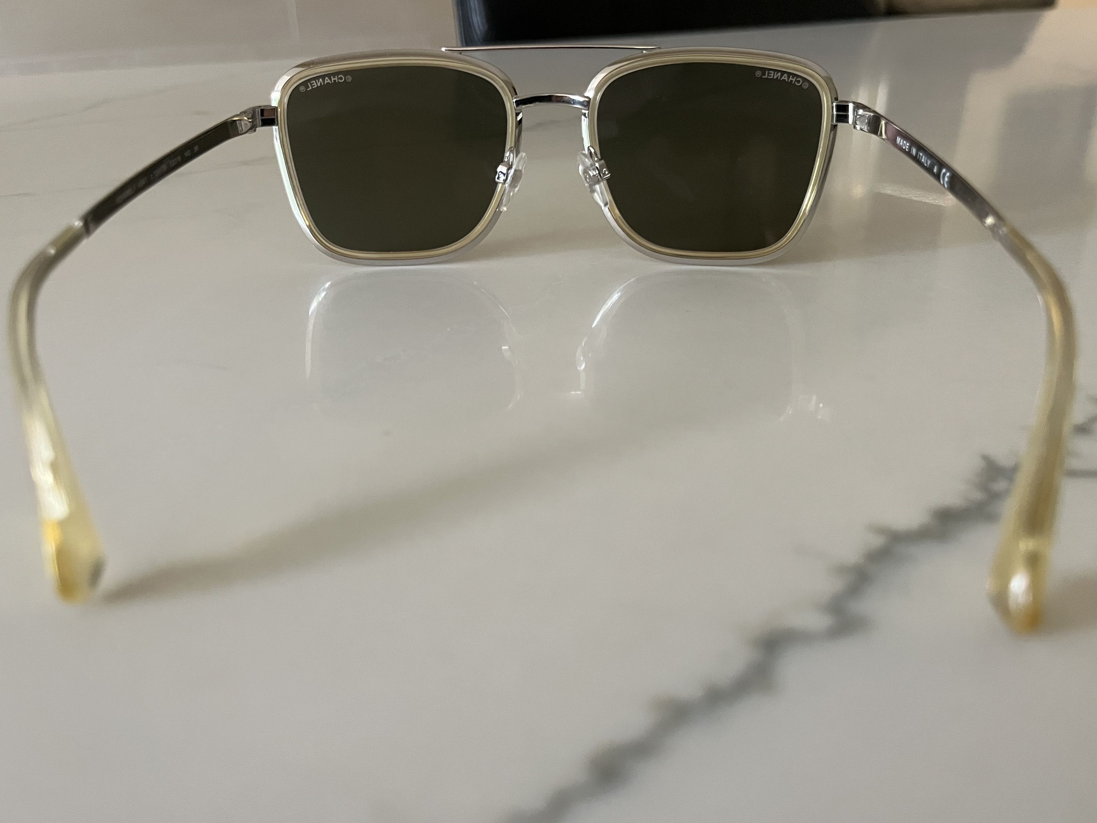 Chanel Chanel Metal Pilot Sunglasses 4241 Gold Size ONE SIZE - 3 Thumbnail