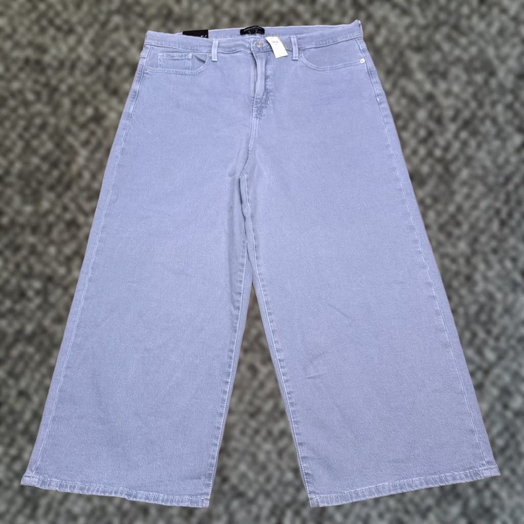 Banana Republic Banana Republic Jeans Wide-Leg Denim 34 High Rise Stretch 5-Pocket Logo Blue Women Size 24" / US 00 / IT 34 - 1 Thumbnail