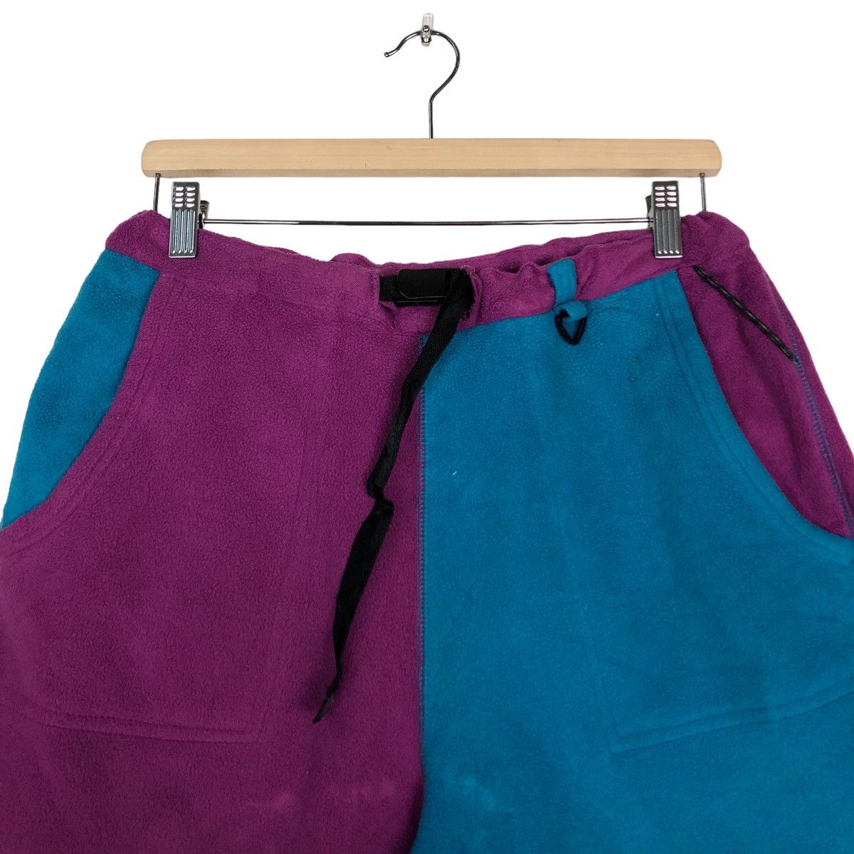Japanese Brand 🔥Vtg Colour Block Short Pants Fleece Columbia Size US 30 / EU 46 - 3 Thumbnail