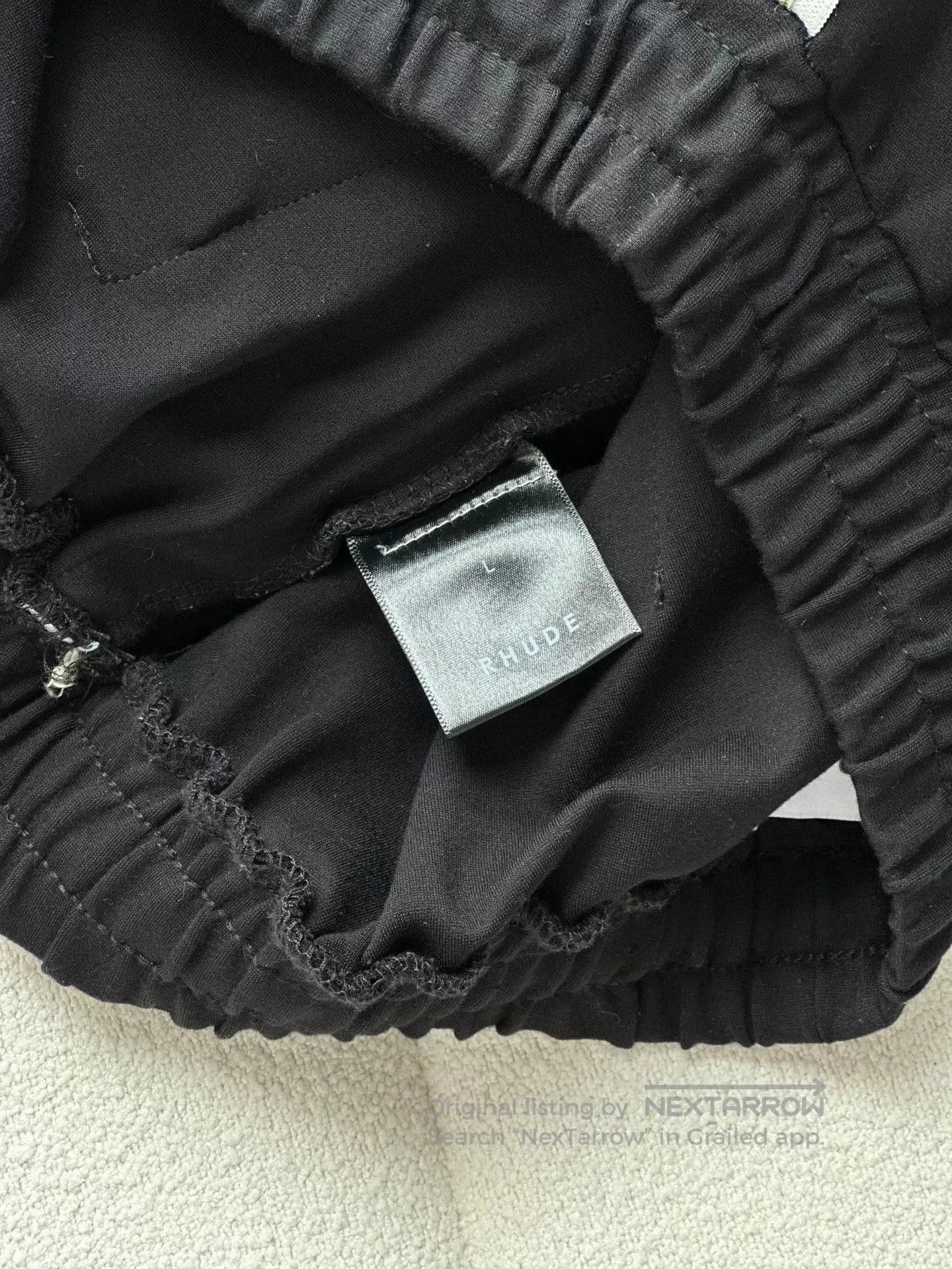 Rhude black striped track pants for men. Size US 34 / EU 50 - 4 Thumbnail