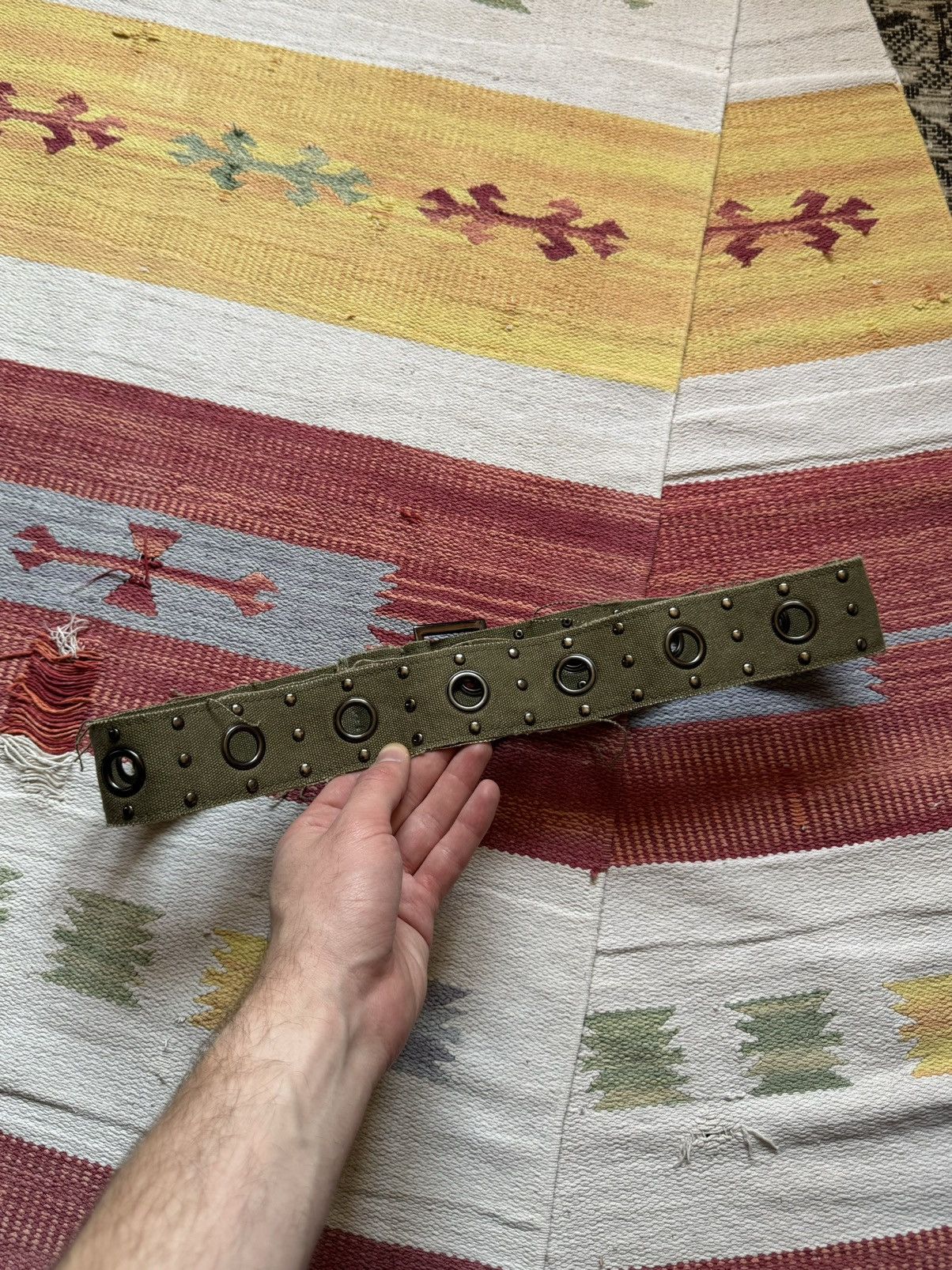 Vintage Vintage 00’s y2k Military Khaki Japanese Belt Size ONE SIZE - 3 Thumbnail