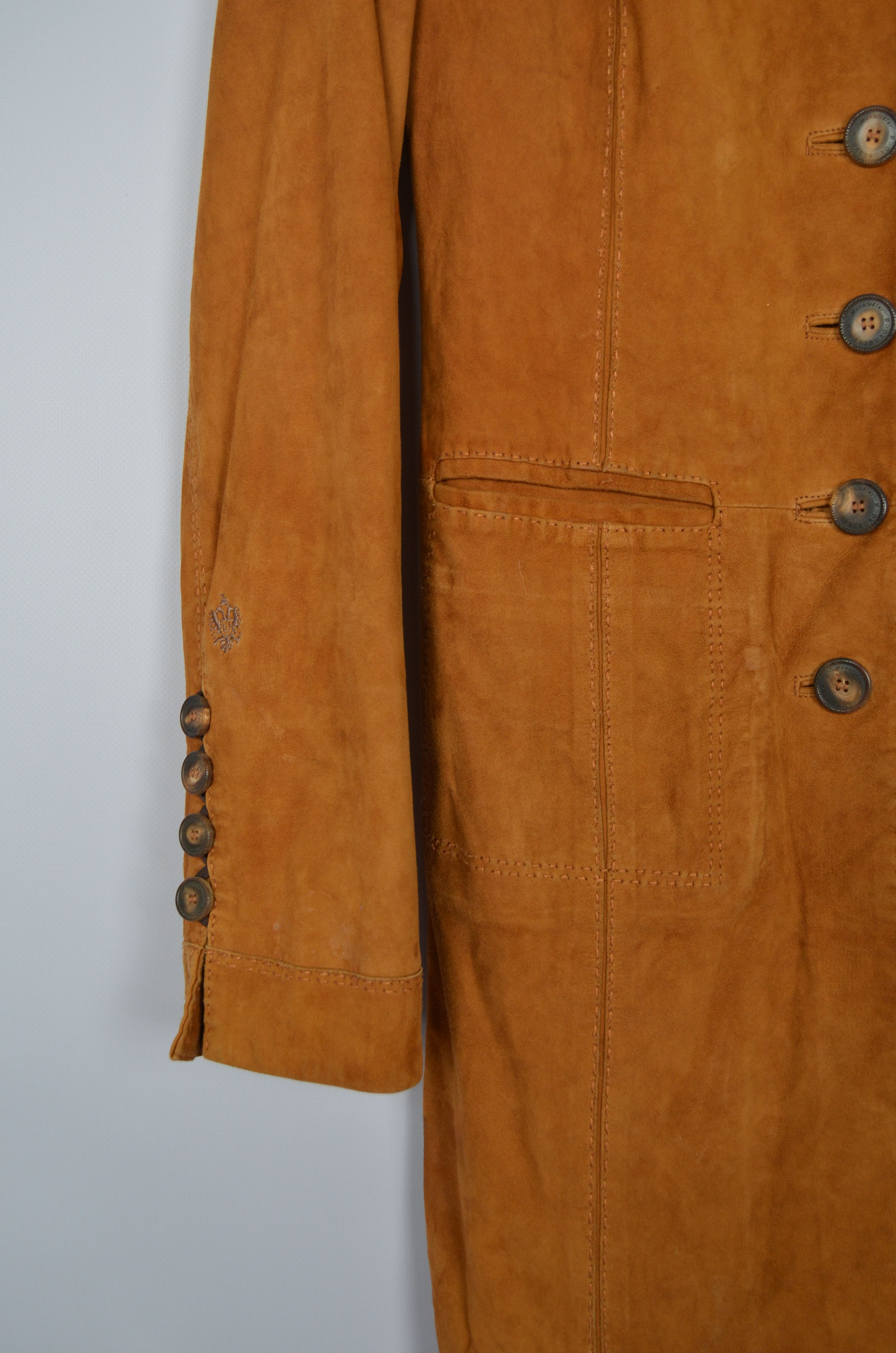 Designer Kleider Habsburg Manufaktur Lambskin Suede Brown Jacket US8 Size M / US 6-8 / IT 42-44 - 4 Thumbnail