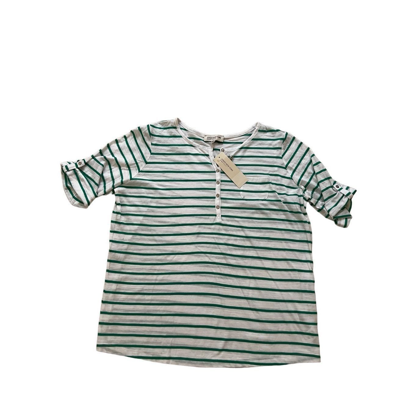 Jones New York Jones New York stripped short sleeve tee size 1X Size XL / US 12-14 / IT 48-50 - 5 Thumbnail