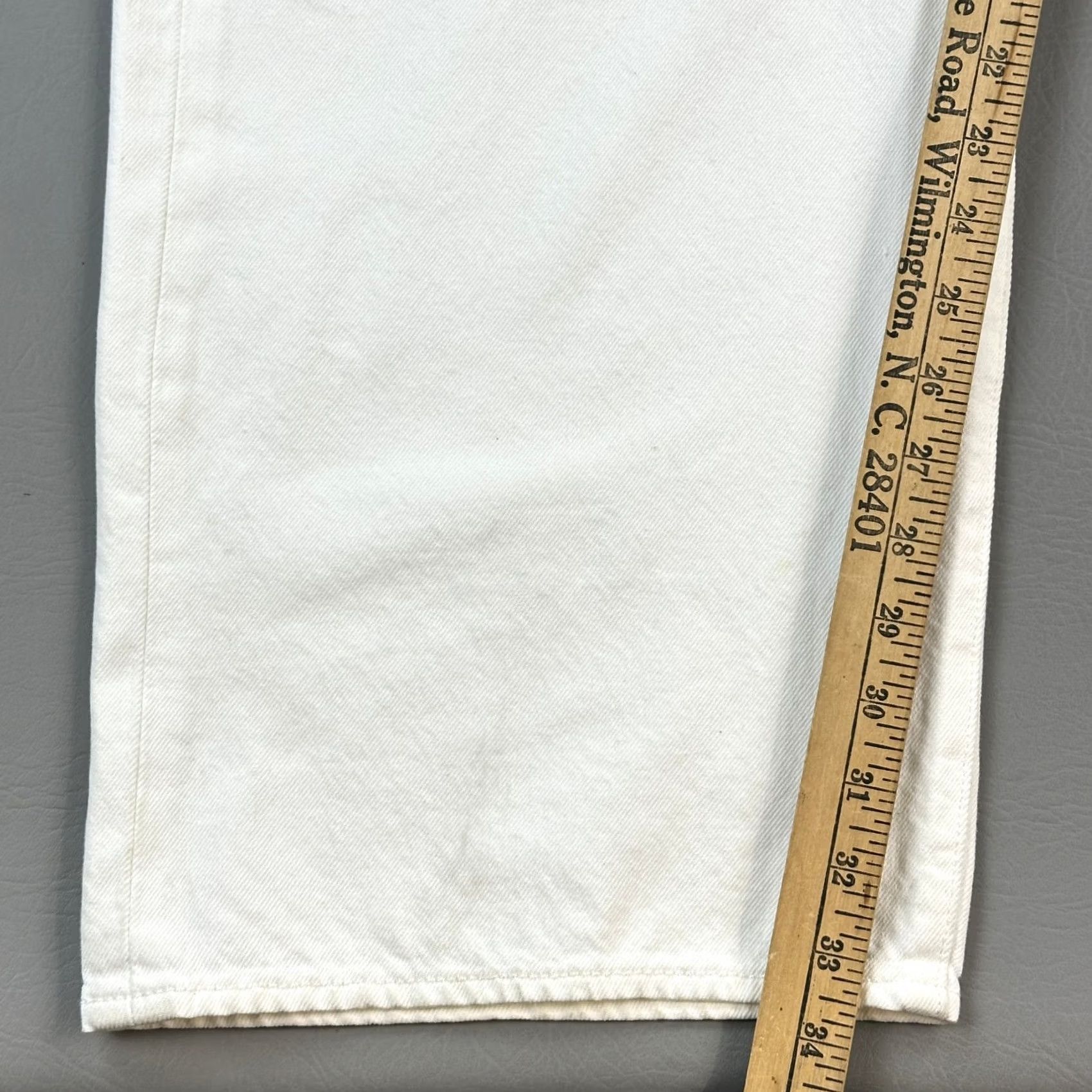 Levi's VINTAGE Levi's 501 Jeans Mens Big & Tall 52x34 White Denim Original Fit Button Fly Casual Size US 36 / EU 52 - 4 Thumbnail