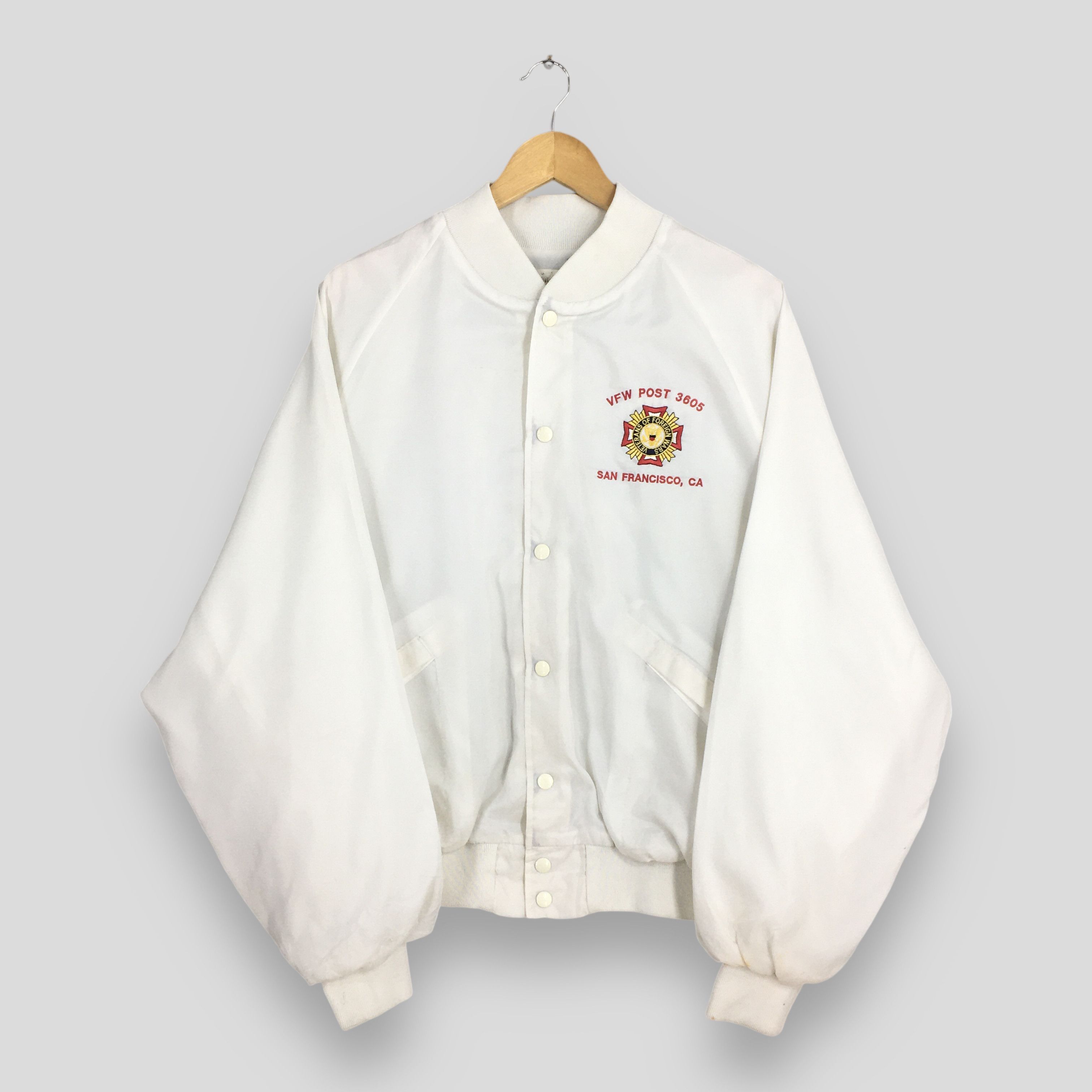 Vintage Vintage 80s King Louie Eagles Satin Varsity Jacket XLarge Size US XL / EU 56 / 4 - 3 Thumbnail