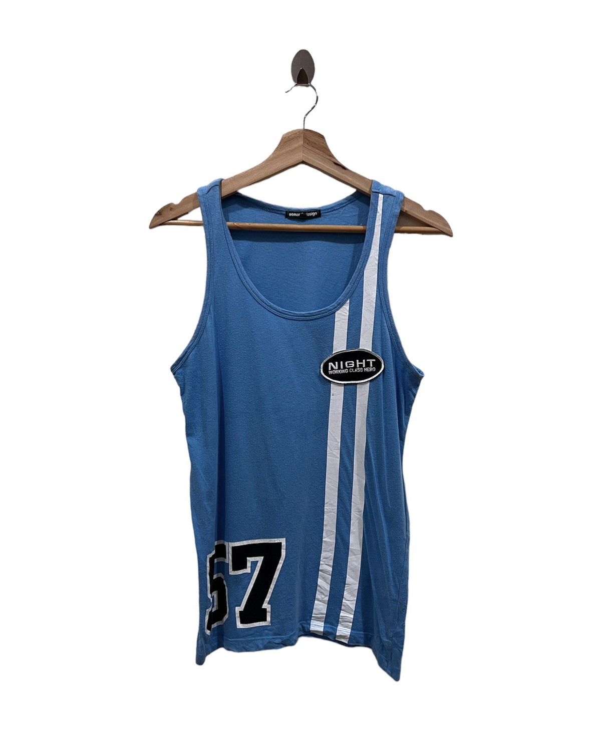 image of Semantic Design Tank Top in Blue, Men's (Size XS)