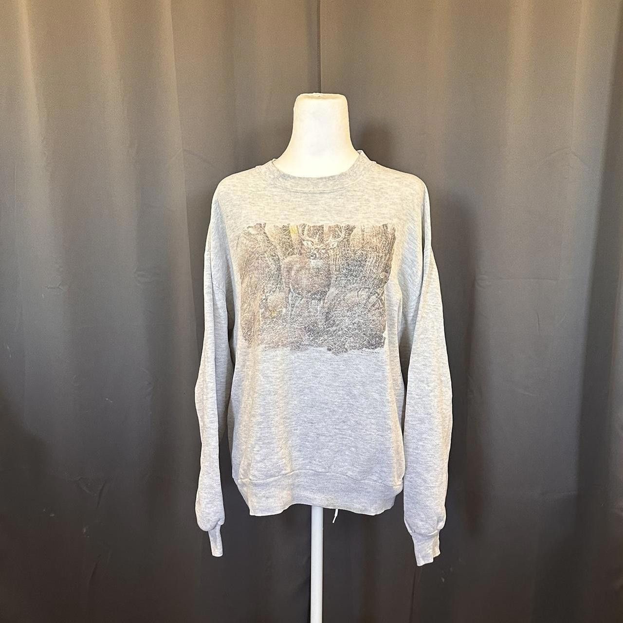 Jerzees vintage 90s crewneck sweatshirt with an outdoor deer print Size US L / EU 52-54 / 3 - 1 Thumbnail