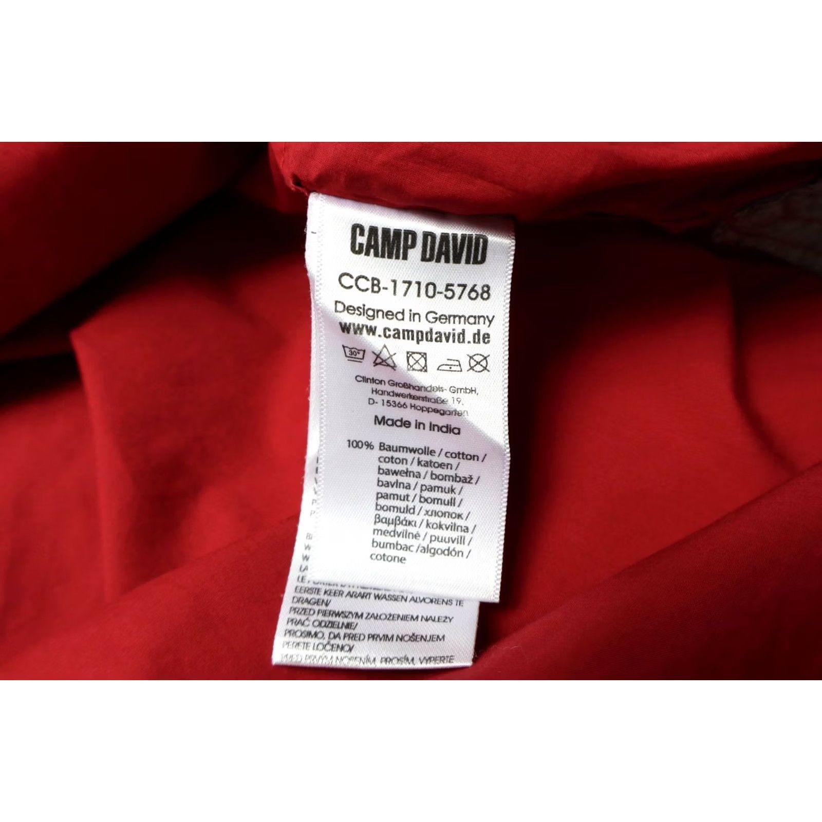 Vintage CAMP DAVID Regular Fit Shirt Men's MEDIUM Long Sleeve Button-Up Red Size US M / EU 48-50 / 2 - 6 Thumbnail