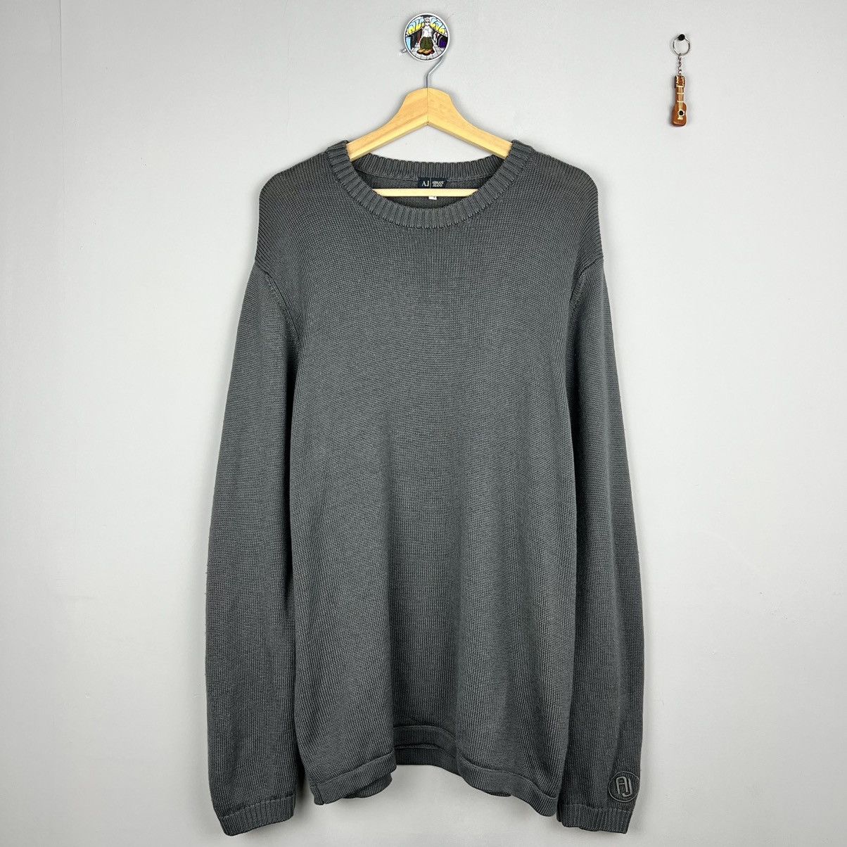 Armani Armani Jeans Knitted Sweater Oversized Y2K Size US XXL / EU 58 / 5 - 1 Thumbnail