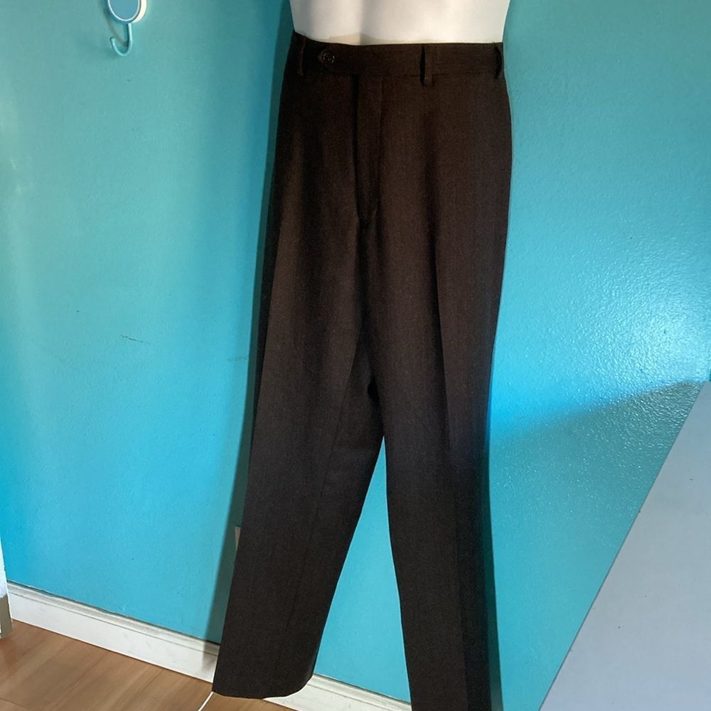 Ralph Lauren Lauren Ralph Lauren Mens 38 X 32 Brown Wool Dress Trousers Size US 38 / EU 54 - 10 Thumbnail